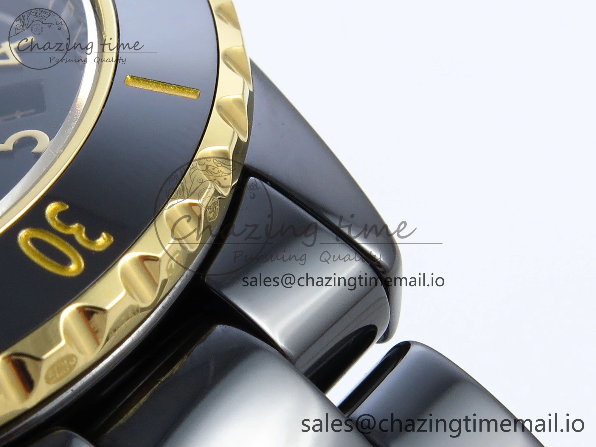 Elegant J13 33mm HTF 1:1 Best Edition Black YG Dial on Bracelet A12. 6413