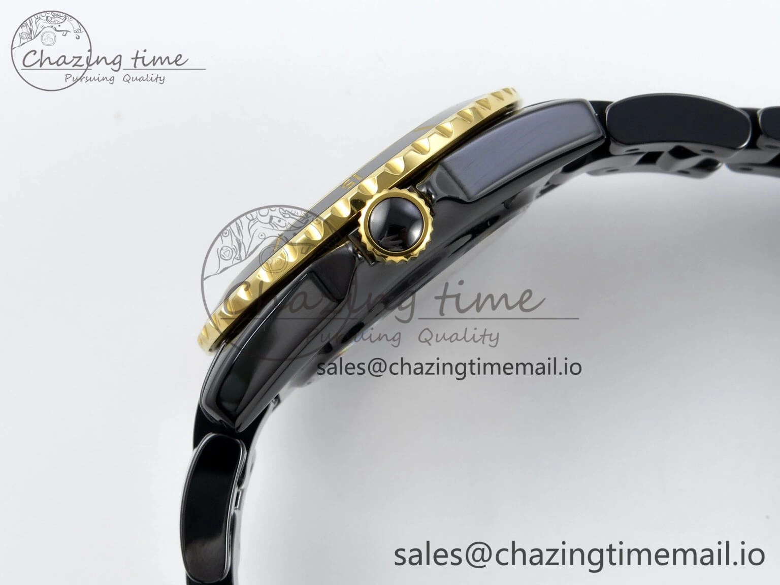 Elegant J13 33mm HTF 1:1 Best Edition Black YG Dial on Bracelet A12. 6413