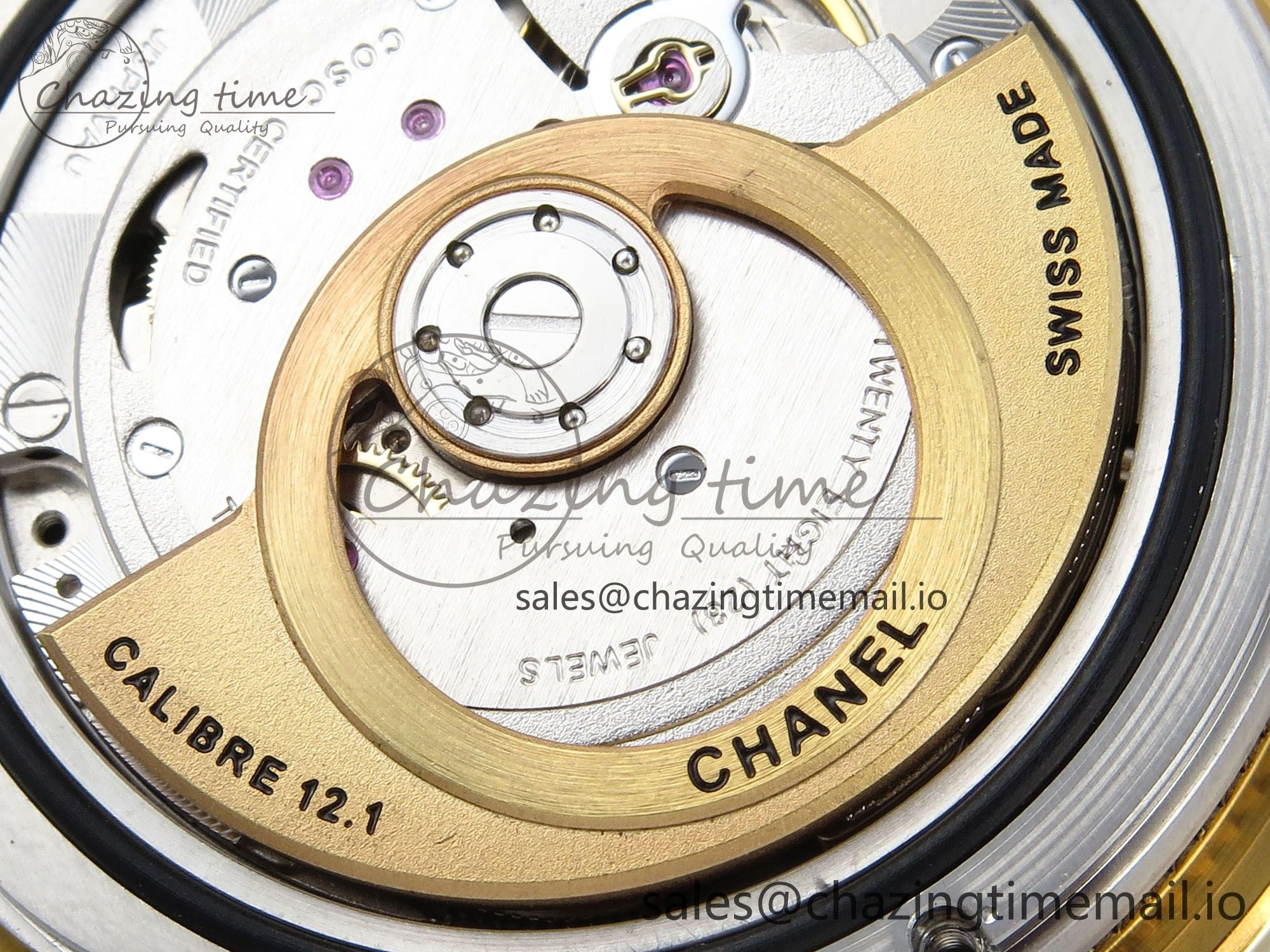 Elegant J13 33mm HTF 1:1 Best Edition Black YG Dial on Bracelet A12. 6413