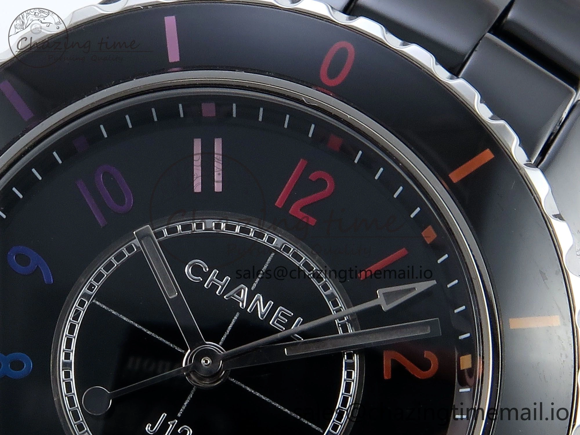Soft J13 33mm HTF 1:1 Best Edition Rainbow Numeral Markers Dial on Bracelet Swiss Quartz 6418
