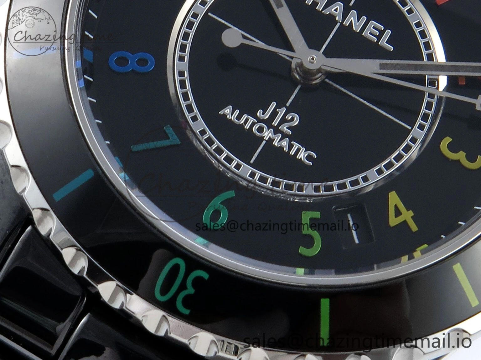 Soft J13 33mm HTF 1:1 Best Edition Rainbow Numeral Markers Dial on Bracelet Swiss Quartz 6418