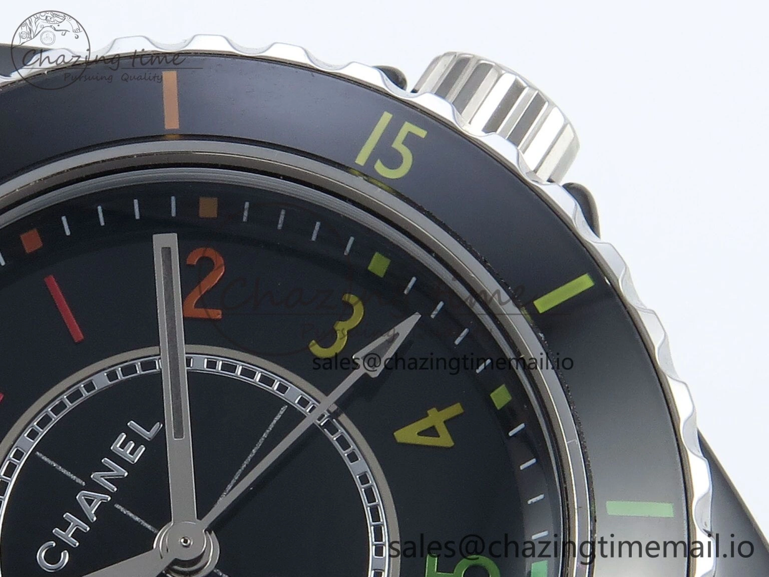 Soft J13 33mm HTF 1:1 Best Edition Rainbow Numeral Markers Dial on Bracelet Swiss Quartz 6418