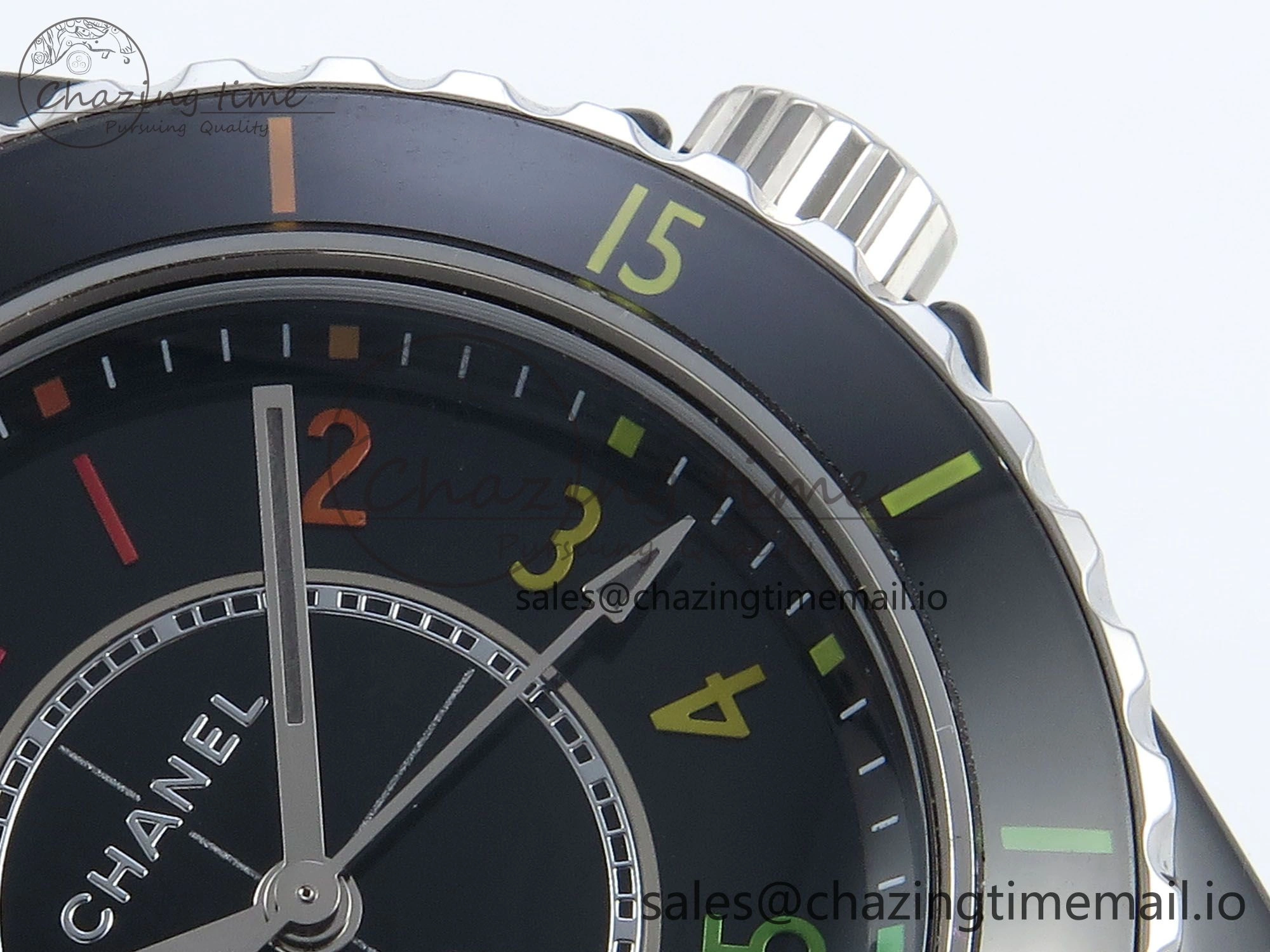 Soft J13 33mm HTF 1:1 Best Edition Rainbow Numeral Markers Dial on Bracelet Swiss Quartz 6418