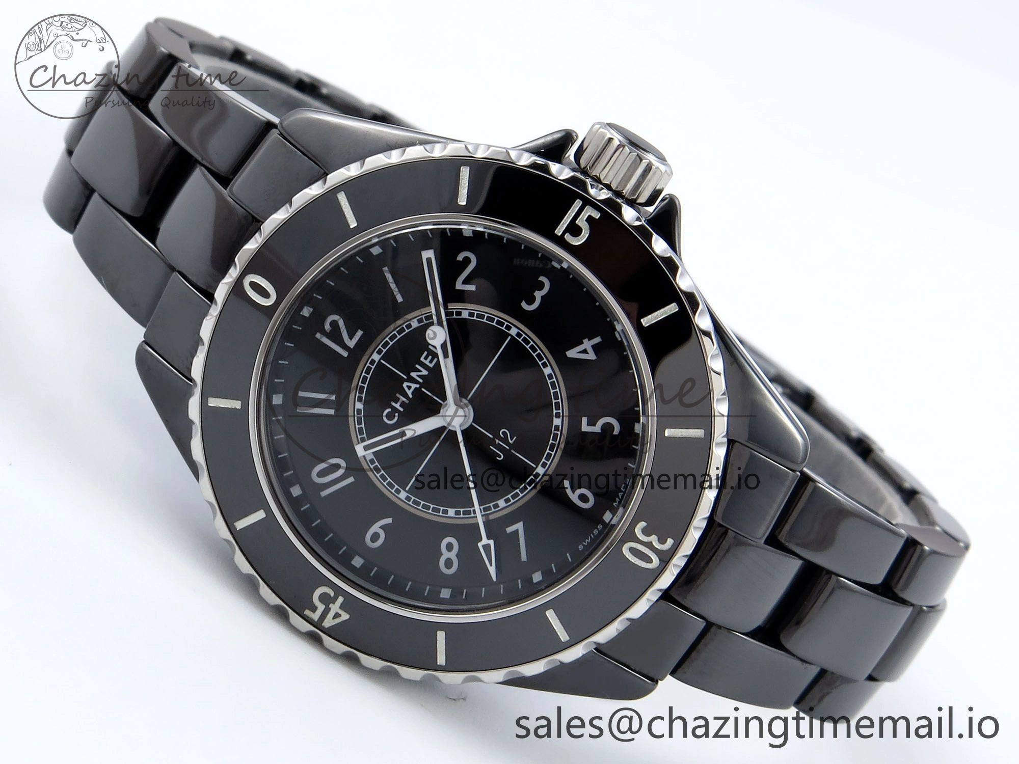 Cozy J13 33mm HTF 1:1 Best Edition White Numeral Markers Dial on Bracelet Swiss Quartz 6420