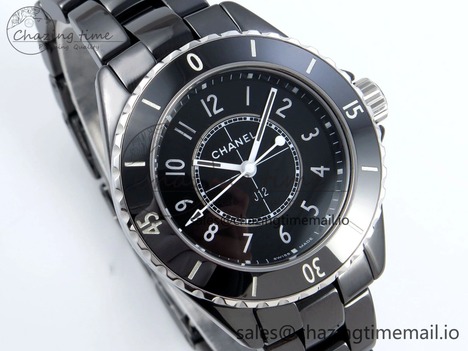 Cozy J13 33mm HTF 1:1 Best Edition White Numeral Markers Dial on Bracelet Swiss Quartz 6420