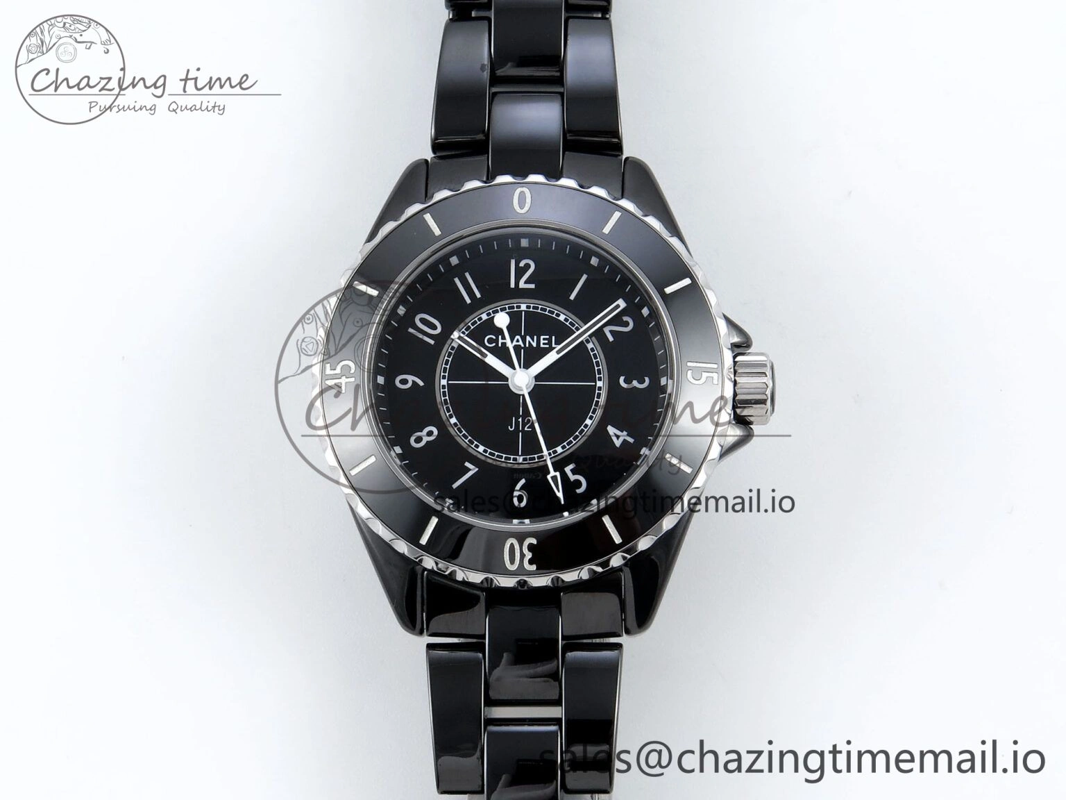 Cozy J13 33mm HTF 1:1 Best Edition White Numeral Markers Dial on Bracelet Swiss Quartz 6420
