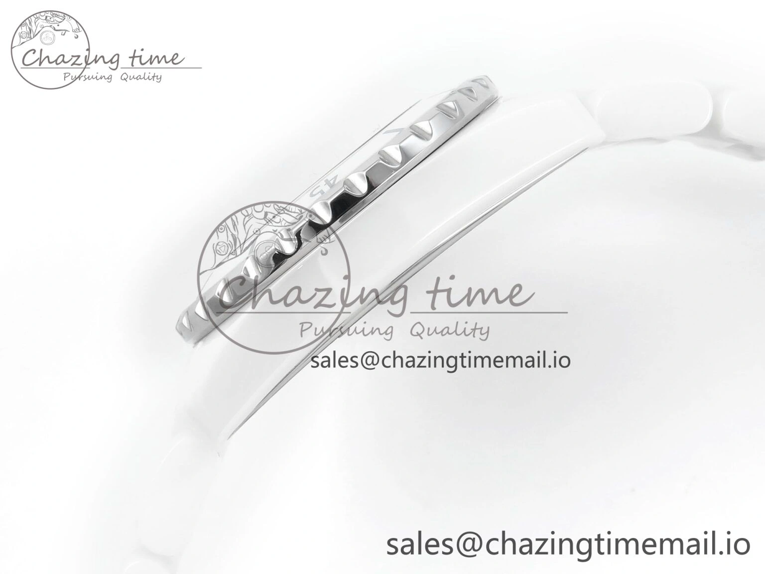 J13 33mm White Ceramic HTF 1:1 Best Edition Pink Dial Diamonds Makers on Bracelet Swiss Quartz Popular 6444