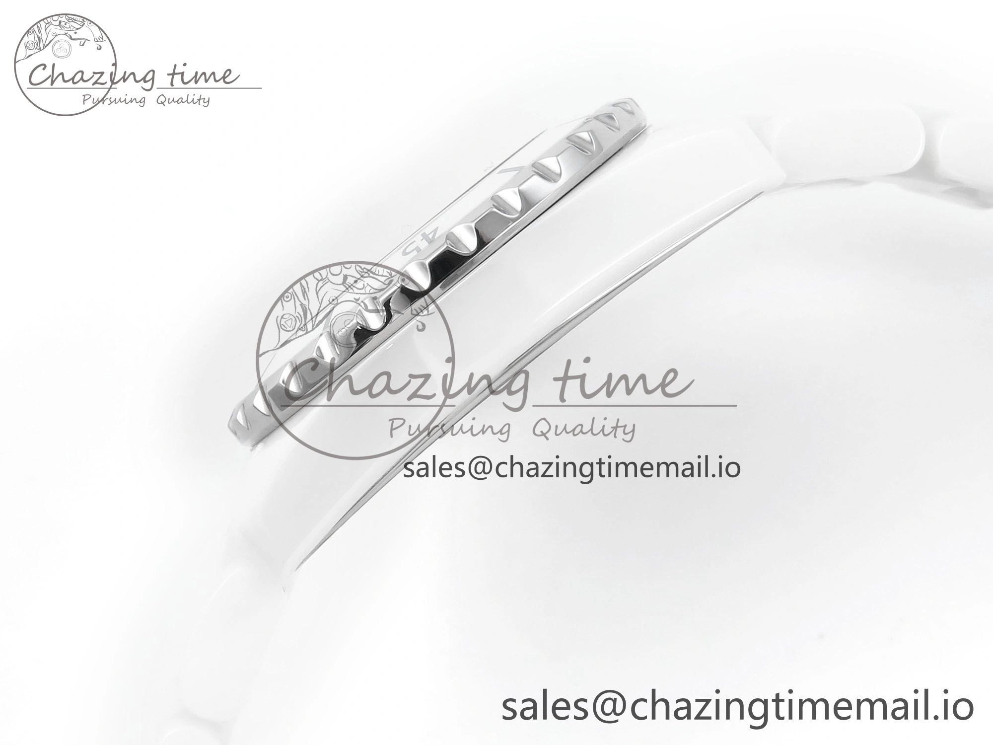 J13 33mm White Ceramic HTF 1:1 Best Edition Pink Dial Diamonds Makers on Bracelet Swiss Quartz Popular 6444