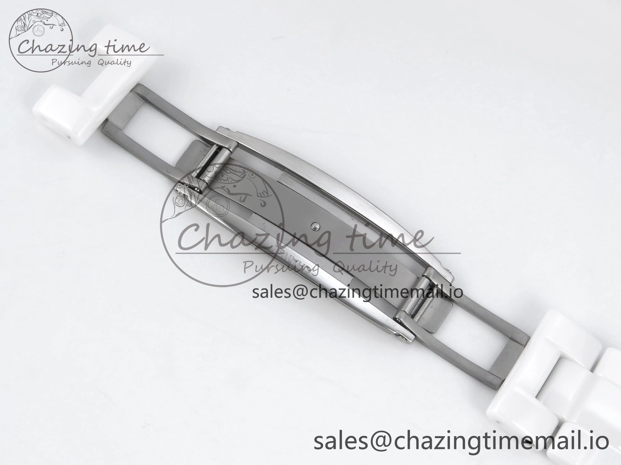 Seasonal J13 33mm White Ceramic HTF 1:1 Best Edition White Boy Pattern Dial on Bracelet A12. 6442
