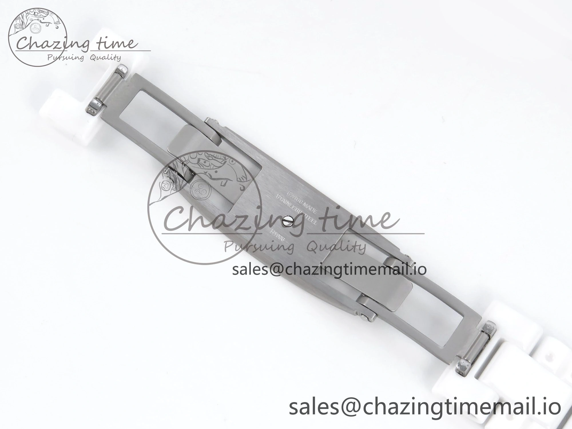 Seasonal J13 33mm White Ceramic HTF 1:1 Best Edition White Boy Pattern Dial on Bracelet A12. 6442