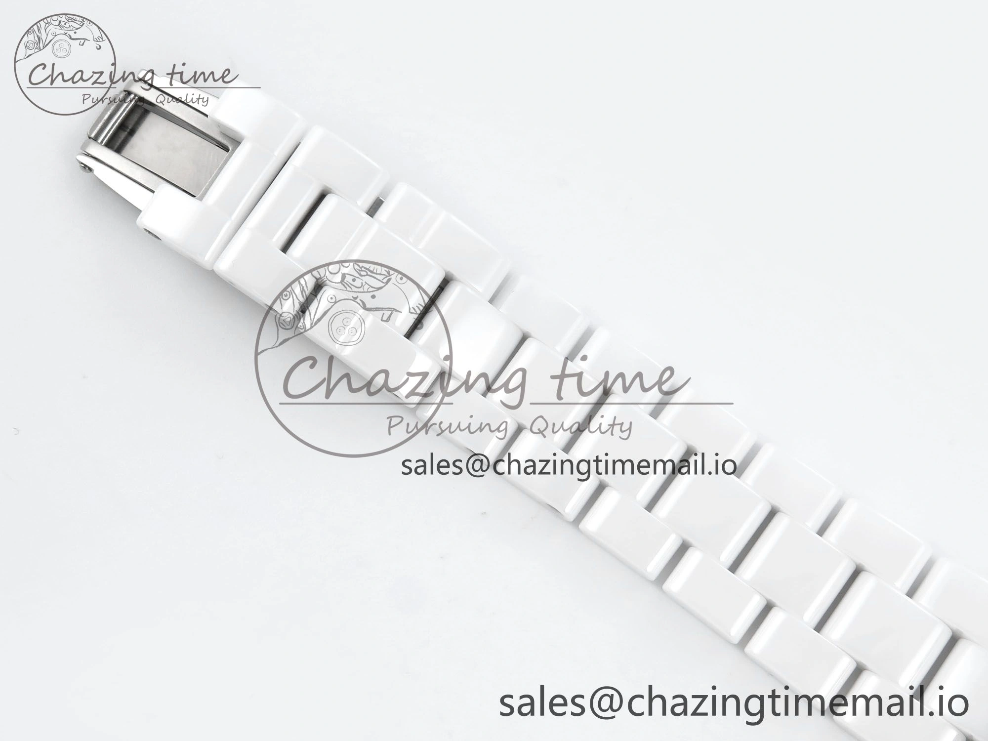 Fashionable J13 33mm White Ceramic HTF 1:1 Best Edition White Boy Pattern Dial on Bracelet A 6434