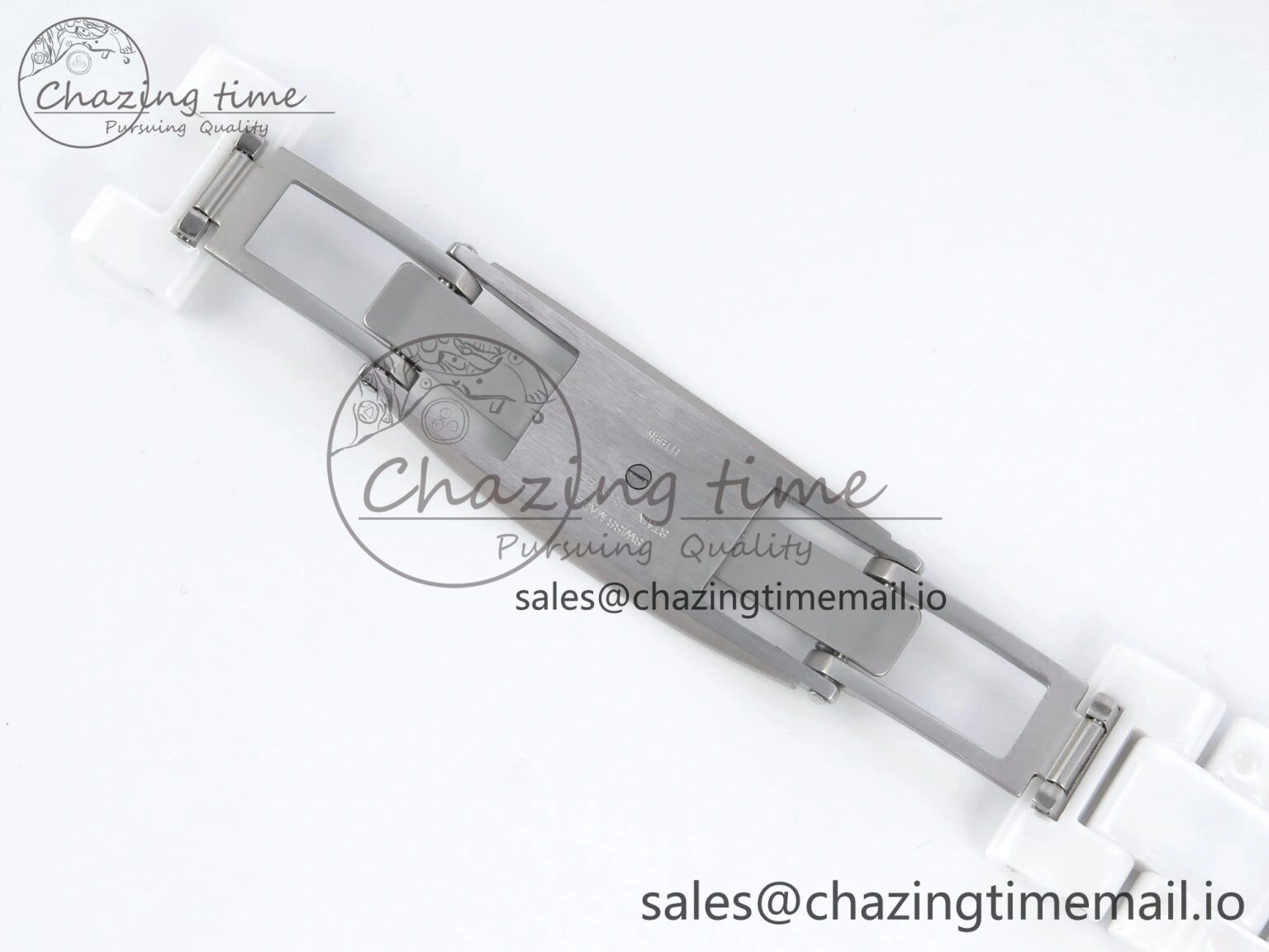Fashionable J13 33mm White Ceramic HTF 1:1 Best Edition White Boy Pattern Dial on Bracelet A 6434