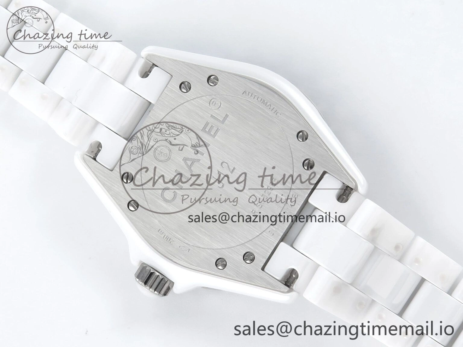 Fashionable J13 33mm White Ceramic HTF 1:1 Best Edition White Boy Pattern Dial on Bracelet A 6434