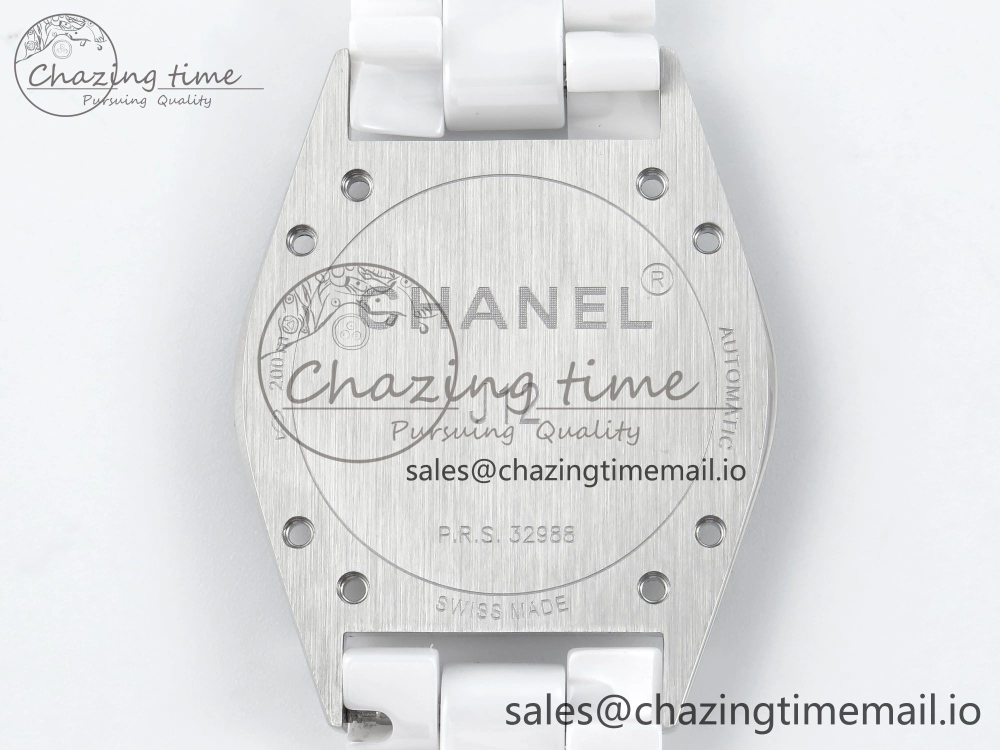 Fashionable J13 33mm White Ceramic HTF 1:1 Best Edition White Boy Pattern Dial on Bracelet A 6434