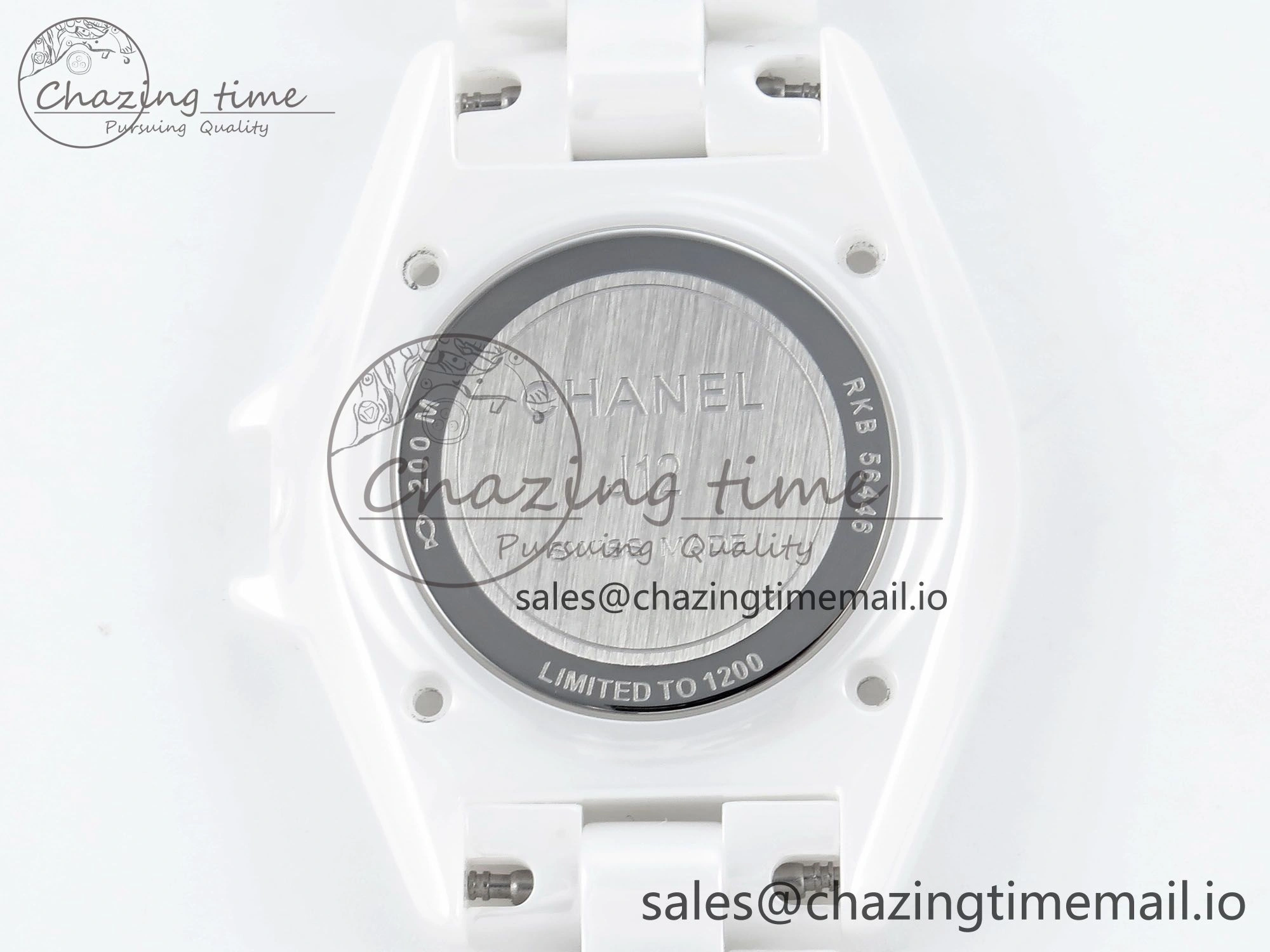 Reliable J13 33mm White Ceramic HTF 1:1 Best Edition White Dial Numbers Makers on Bracelet Swiss Quartz 6428