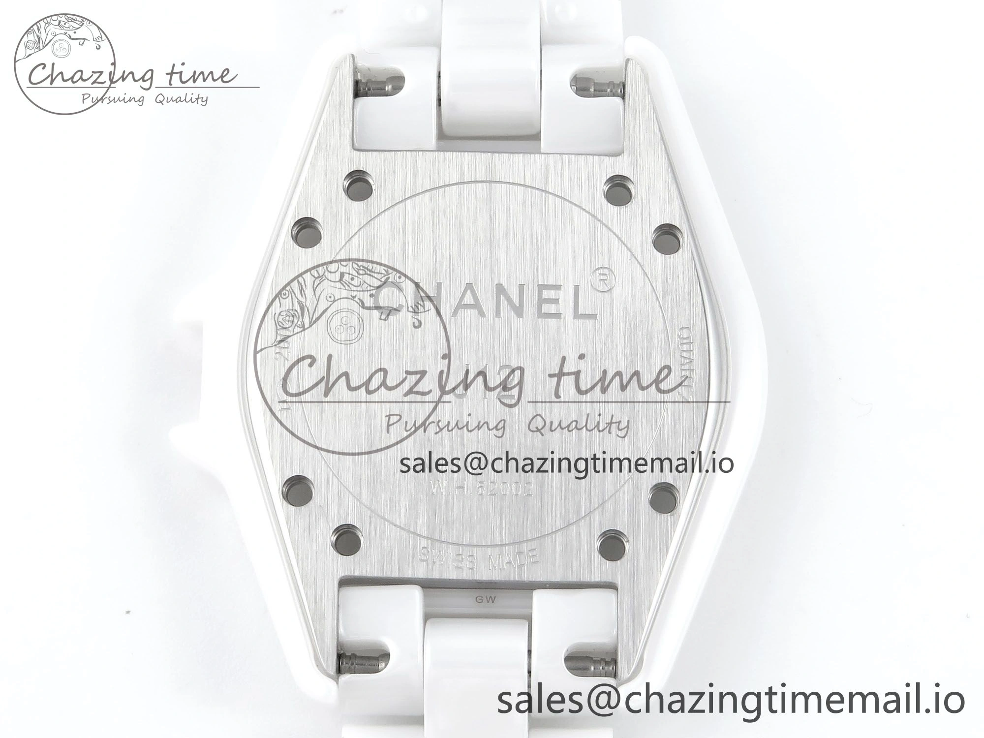 Youthful J13 33mm White Ceramic HTF 1:1 Best Edition White Dial Numbers Makers on Bracelet Swiss Quartz 6446