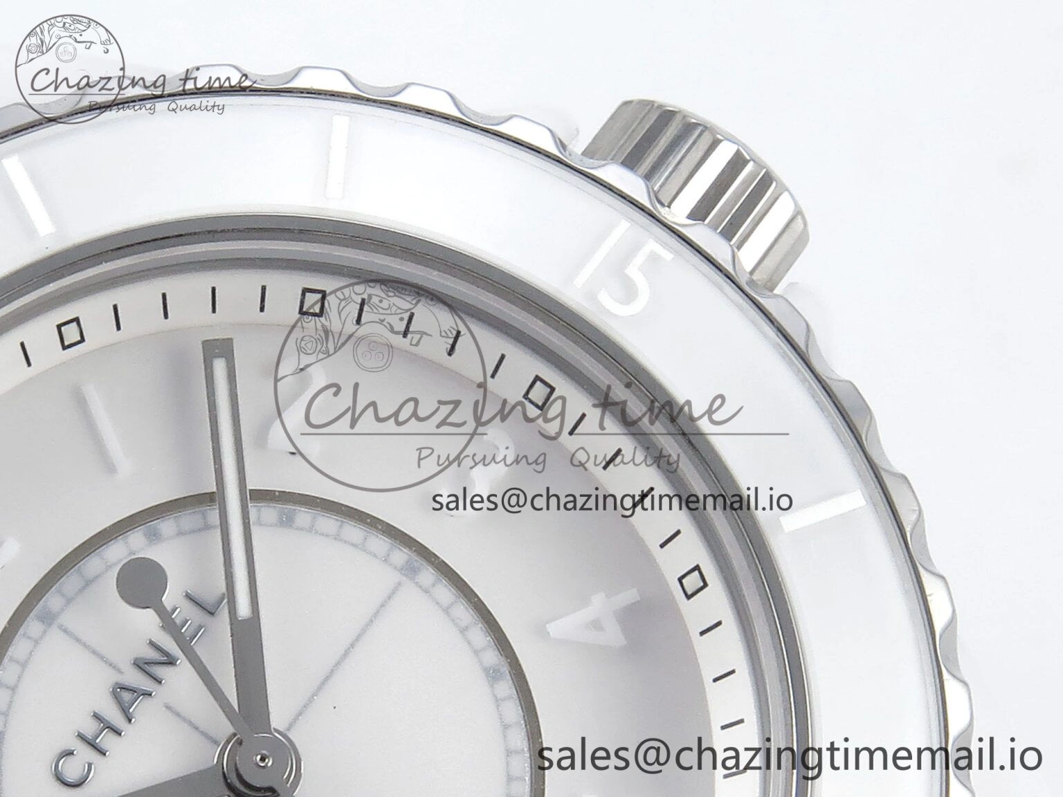 Reliable J13 33mm White Ceramic HTF 1:1 Best Edition White Dial Numbers Makers on Bracelet Swiss Quartz 6428