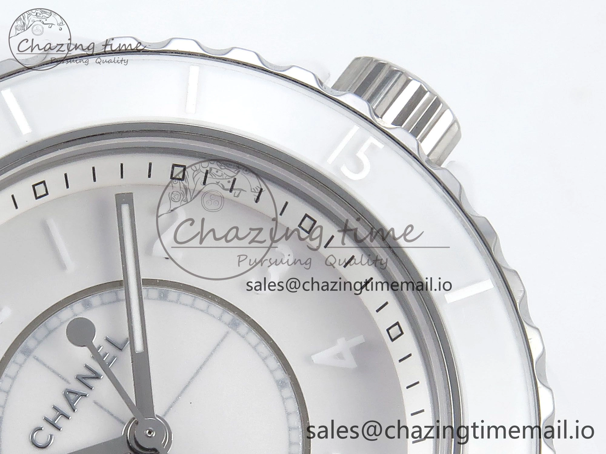 Reliable J13 33mm White Ceramic HTF 1:1 Best Edition White Dial Numbers Makers on Bracelet Swiss Quartz 6428
