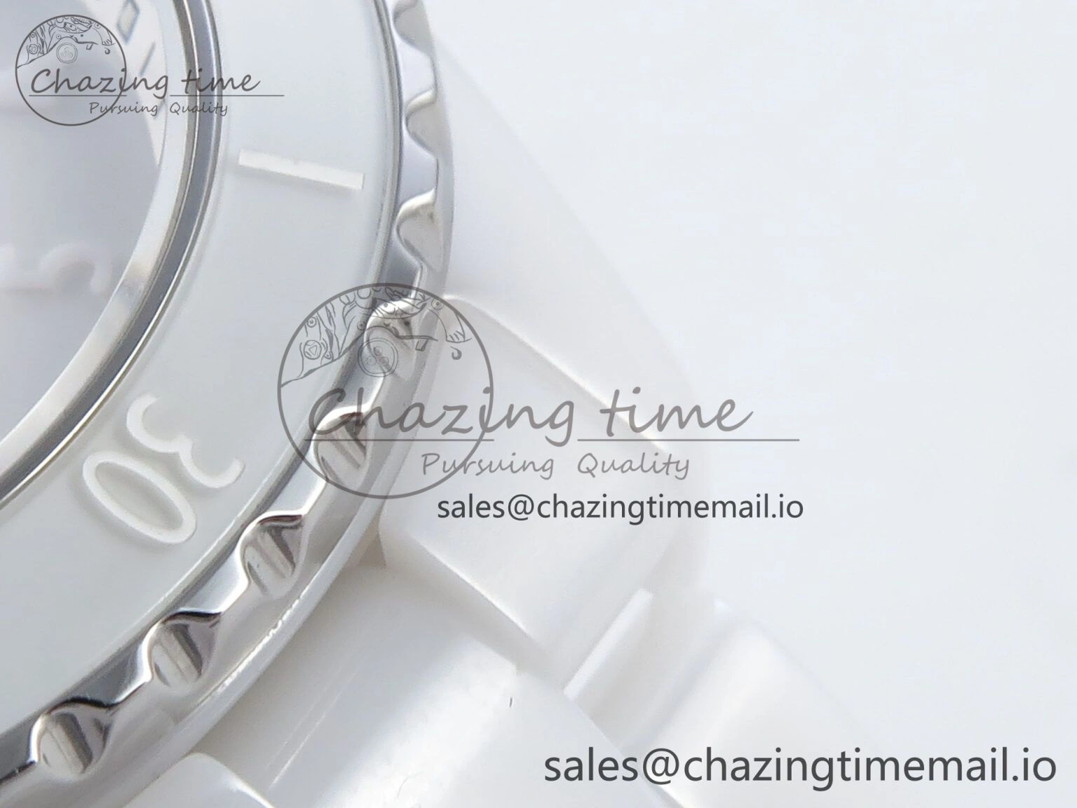 Reliable J13 33mm White Ceramic HTF 1:1 Best Edition White Dial Numbers Makers on Bracelet Swiss Quartz 6428