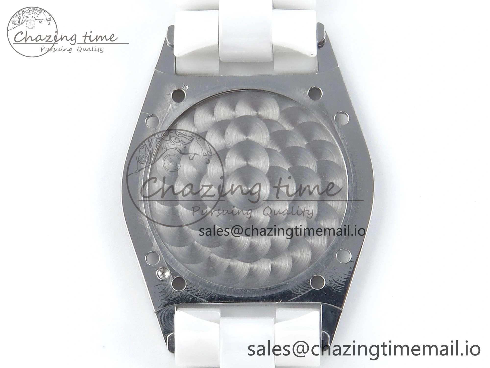 Youthful J13 33mm White Ceramic HTF 1:1 Best Edition White Dial Numbers Makers on Bracelet Swiss Quartz 6446