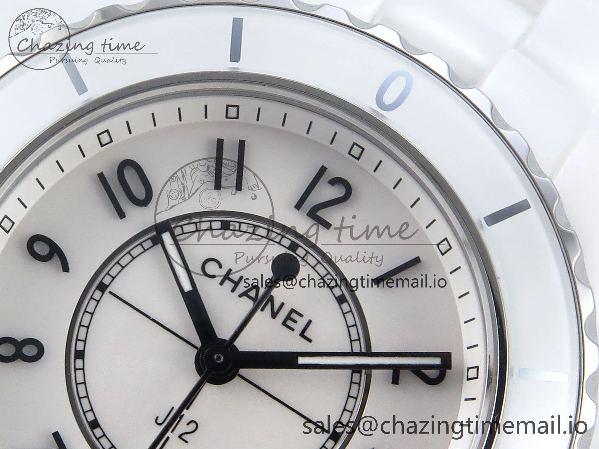 Durable J13 33mm White Ceramic HTF 1:1 Best Edition White Dial on Bracelet Swiss Quartz 6429