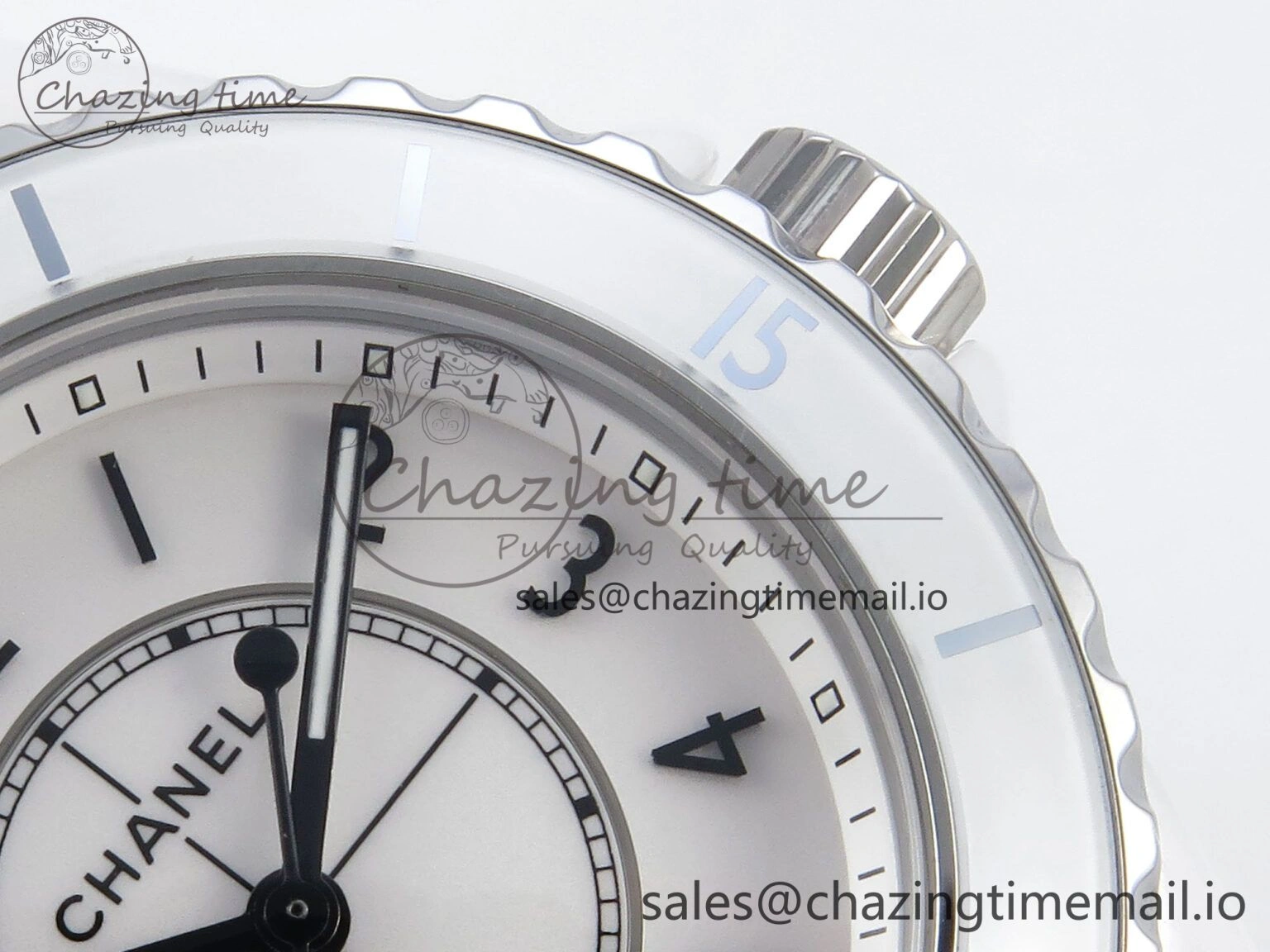 Durable J13 33mm White Ceramic HTF 1:1 Best Edition White Dial on Bracelet Swiss Quartz 6429