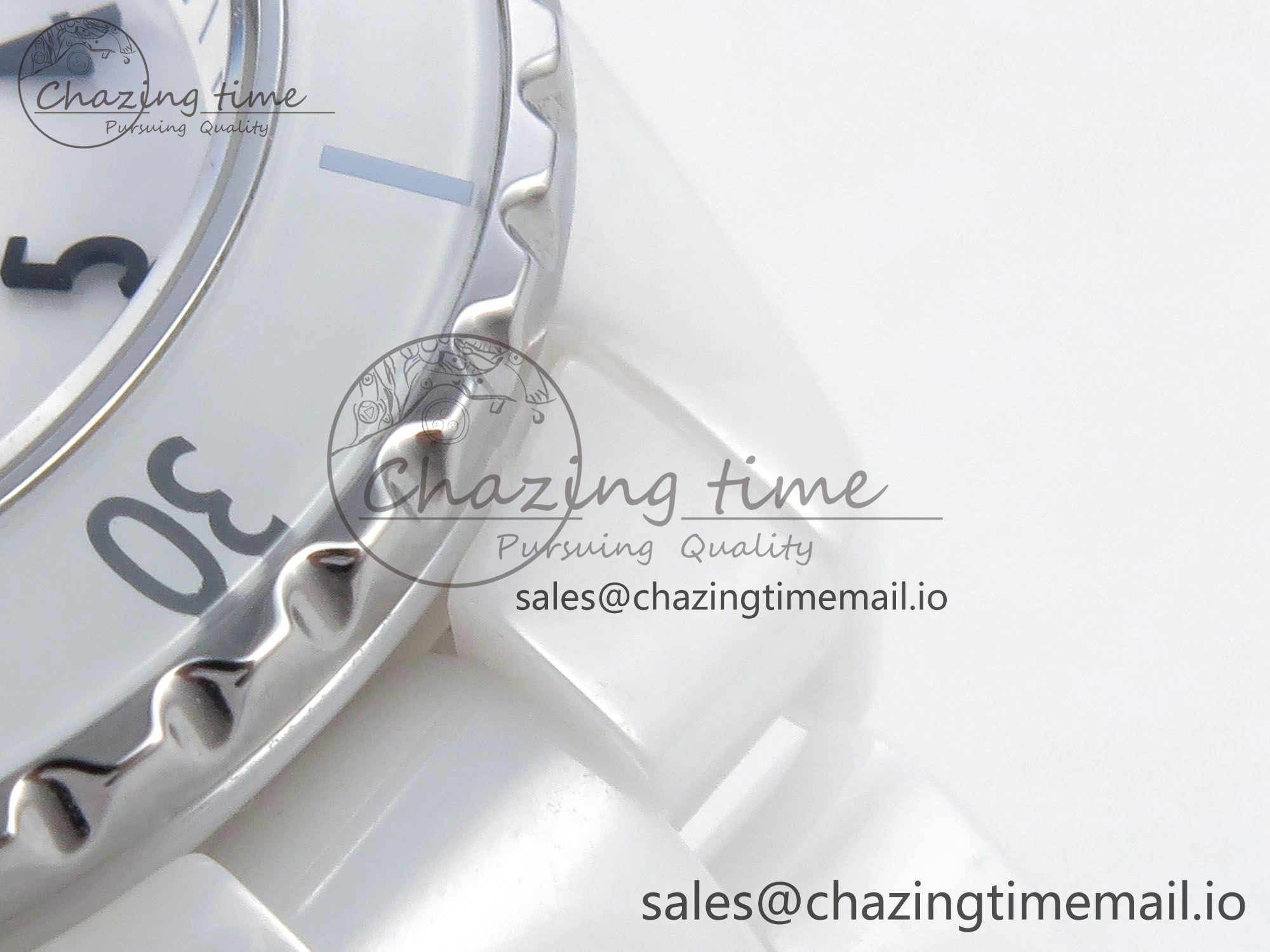 Durable J13 33mm White Ceramic HTF 1:1 Best Edition White Dial on Bracelet Swiss Quartz 6429