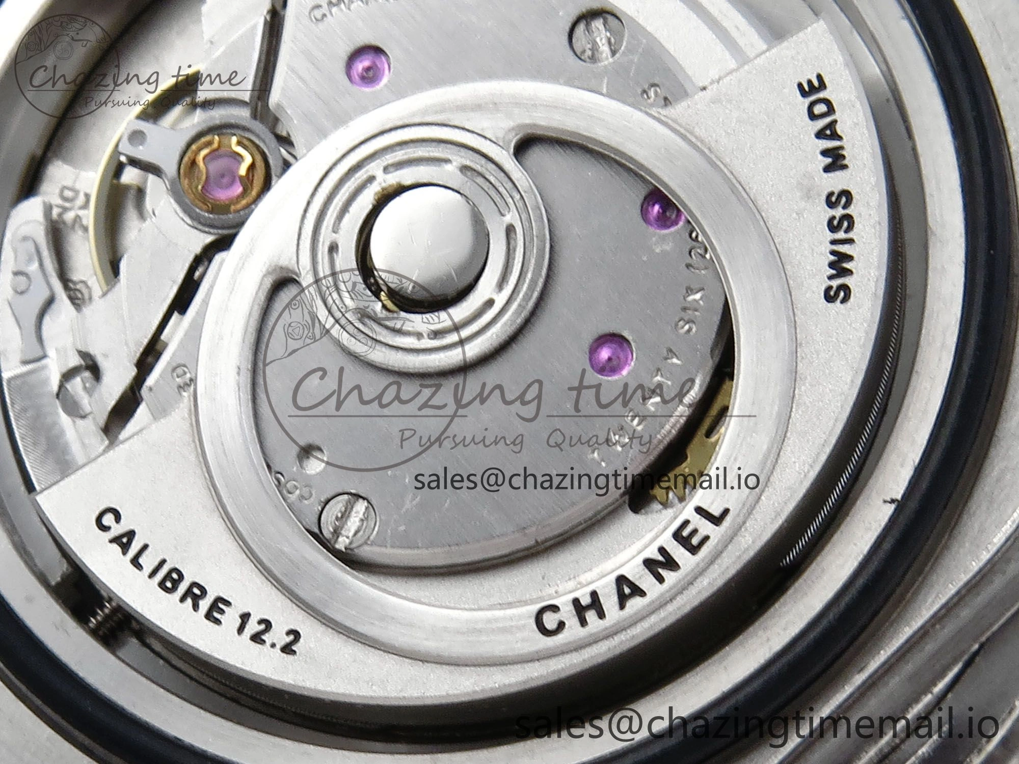 J13 33mm White Ceramic HTF 1:1 Best Edition White MOP Dial Diamonds Markers on Bracelet A12. Refined 6426