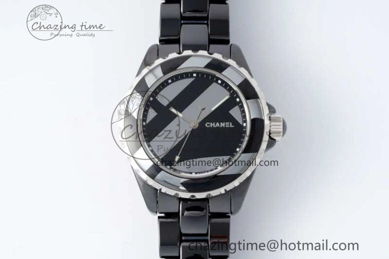 Timeless J13 33mm White Ceramic HTF 1:1 Best Edition White MOP Dial on Bracelet Swiss Quartz 6474