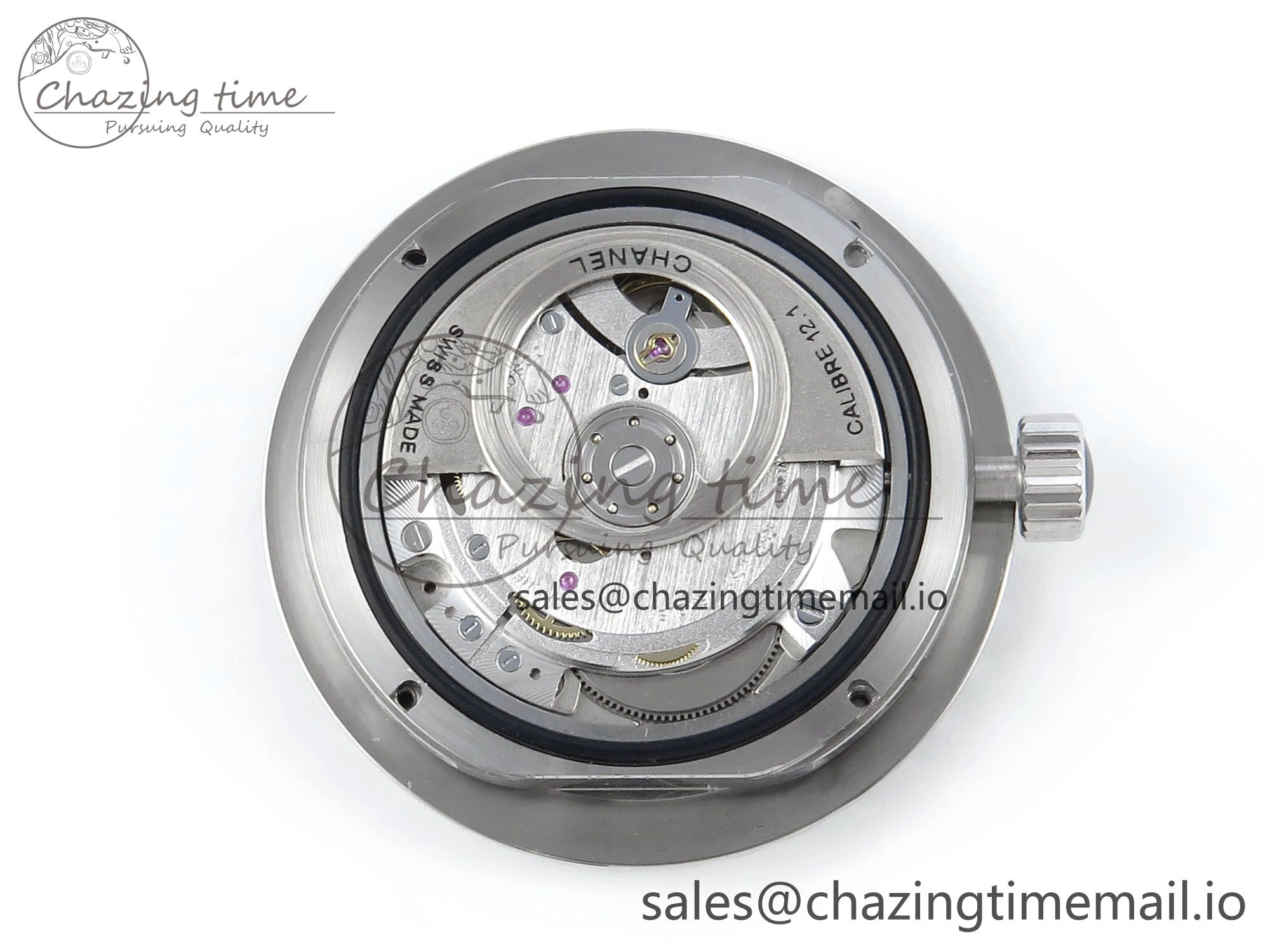 J13 33mm White Ceramic HTF 1:1 Best Edition White Black Dial on Bracelet A12. FlexibleFit 6435