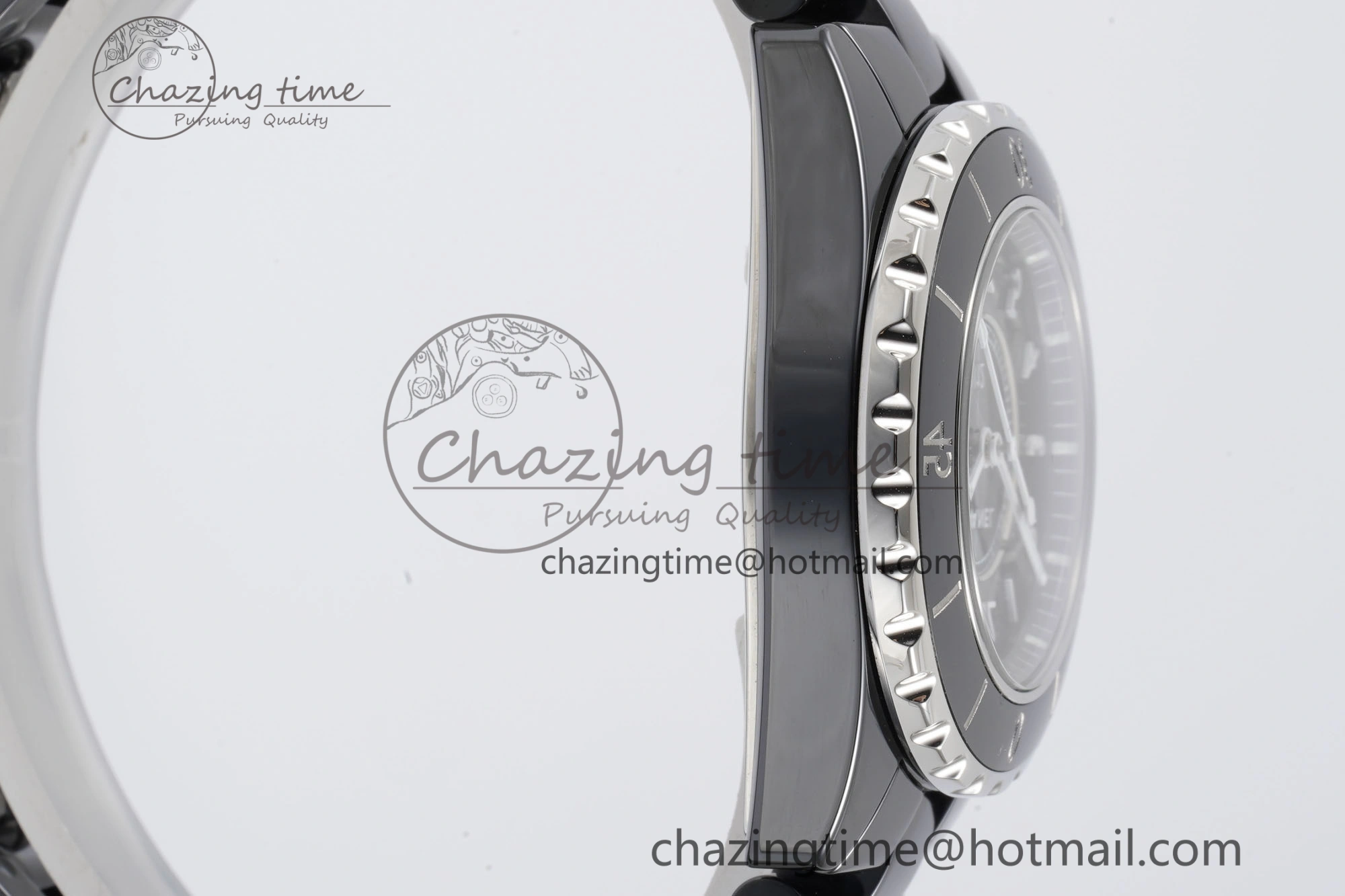 Lightweight J13 33mm XF 1:1 Best Edition Black Korea Ceramic Black Numeral Dial on Bracelet Swiss Quartz 6457