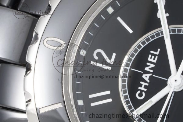 Lightweight J13 33mm XF 1:1 Best Edition Black Korea Ceramic Black Numeral Dial on Bracelet Swiss Quartz 6457