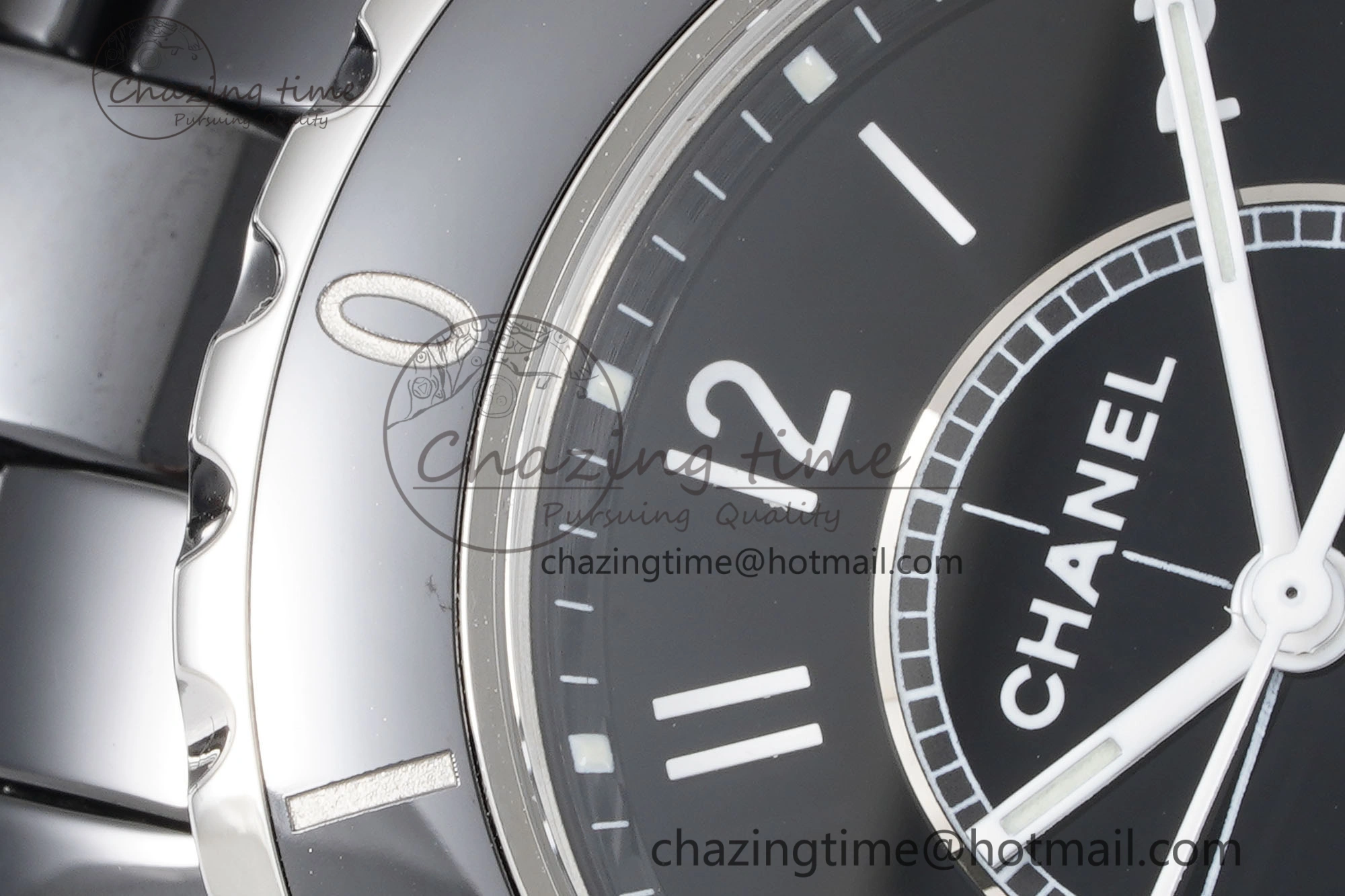 Lightweight J13 33mm XF 1:1 Best Edition Black Korea Ceramic Black Numeral Dial on Bracelet Swiss Quartz 6457