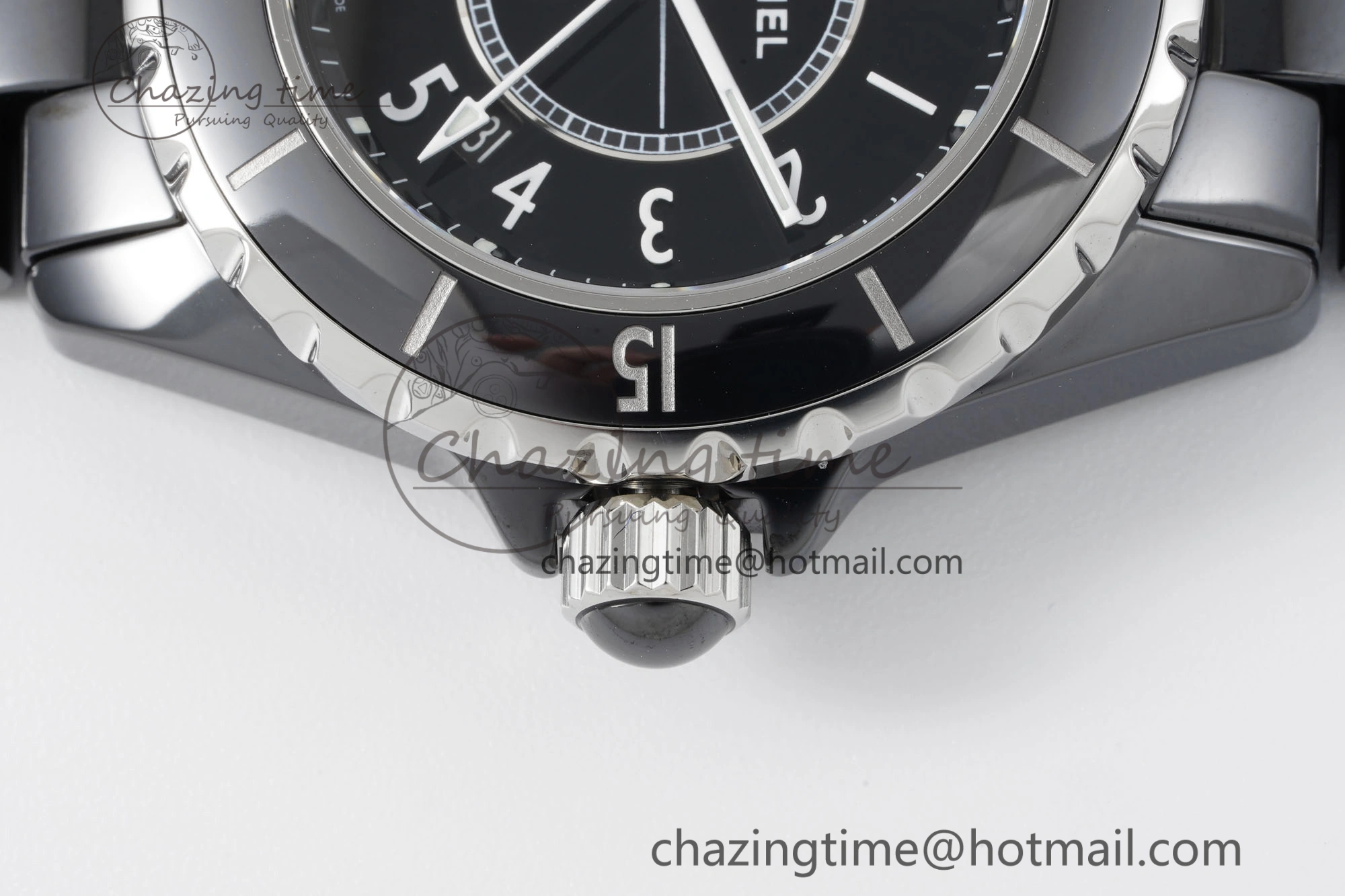 Lightweight J13 33mm XF 1:1 Best Edition Black Korea Ceramic Black Numeral Dial on Bracelet Swiss Quartz 6457