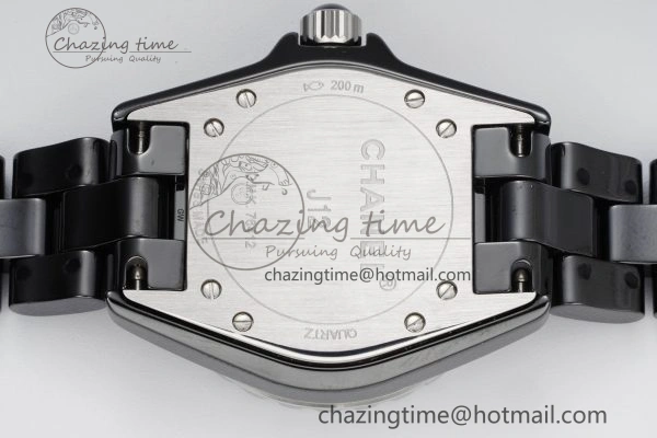 Lightweight J13 33mm XF 1:1 Best Edition Black Korea Ceramic Black Numeral Dial on Bracelet Swiss Quartz 6457