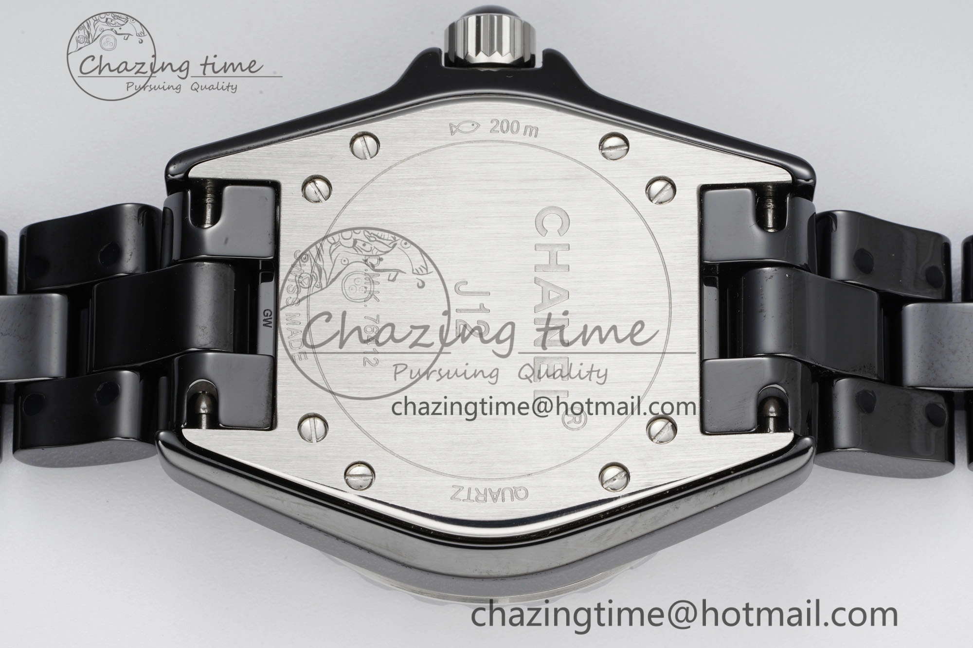 Lightweight J13 33mm XF 1:1 Best Edition Black Korea Ceramic Black Numeral Dial on Bracelet Swiss Quartz 6457