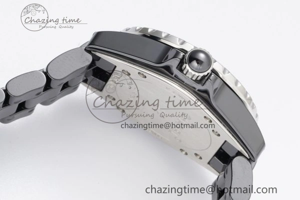Lightweight J13 33mm XF 1:1 Best Edition Black Korea Ceramic Black Numeral Dial on Bracelet Swiss Quartz 6457