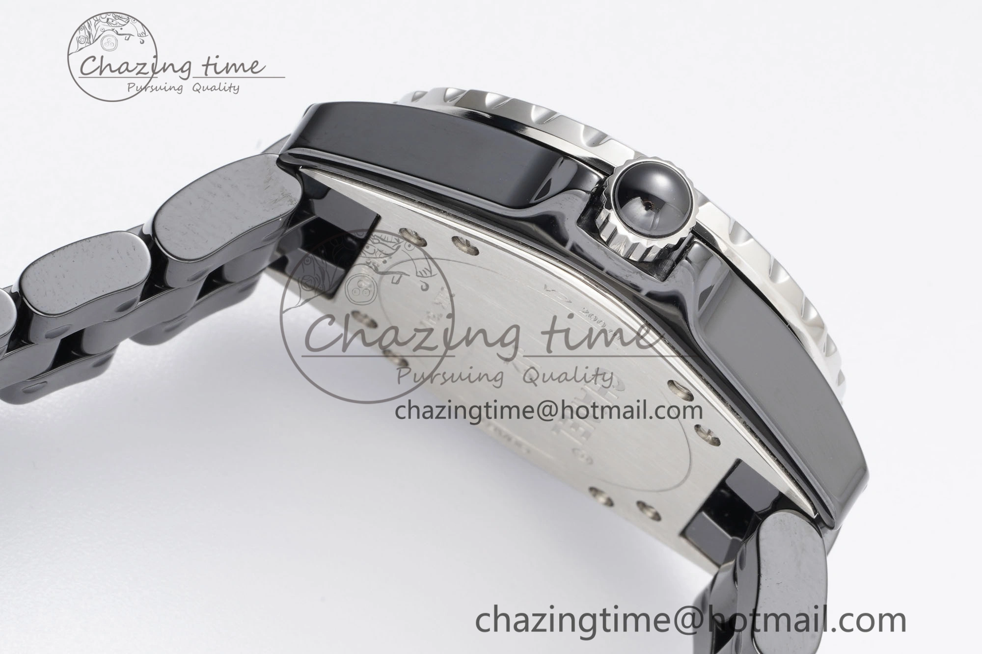 Lightweight J13 33mm XF 1:1 Best Edition Black Korea Ceramic Black Numeral Dial on Bracelet Swiss Quartz 6457