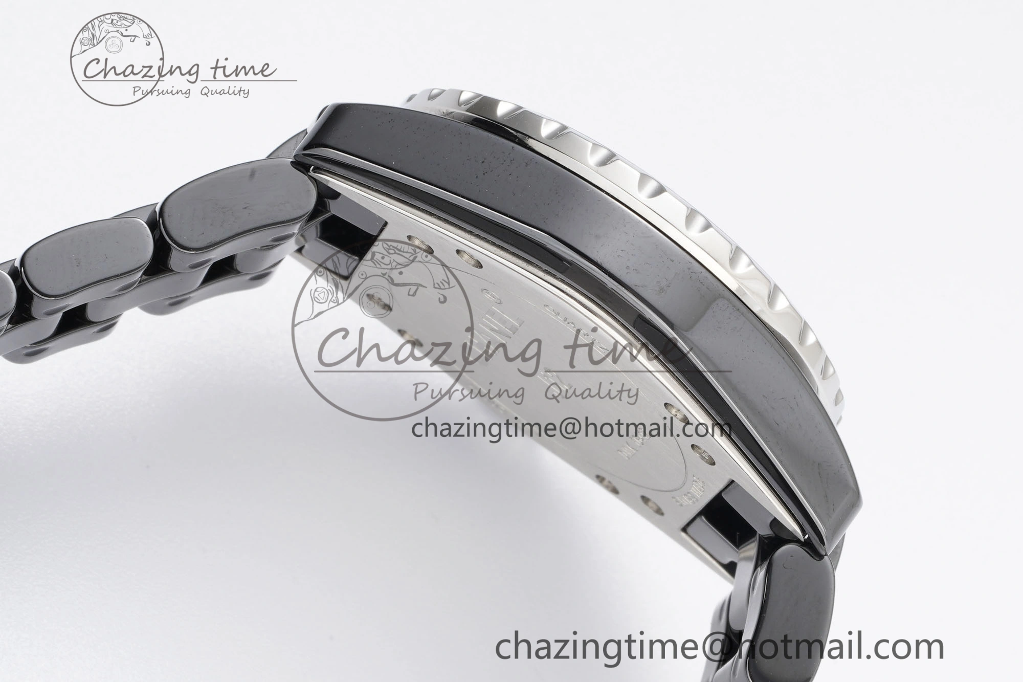 Lightweight J13 33mm XF 1:1 Best Edition Black Korea Ceramic Black Numeral Dial on Bracelet Swiss Quartz 6457