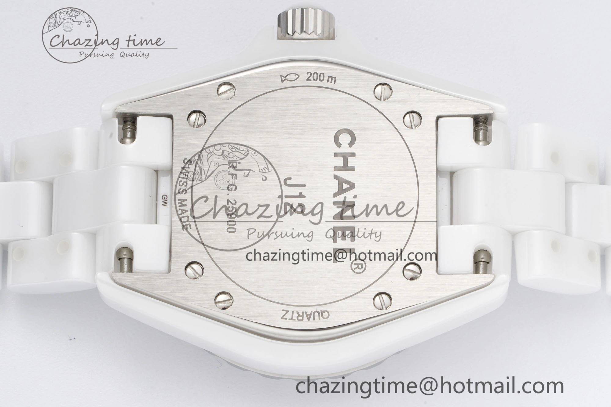 BestValue J13 33mm XF 1:1 Best Edition White Korea Ceramic Pink No Date Diamonds Dial on Bracelet Swiss Quartz 6459