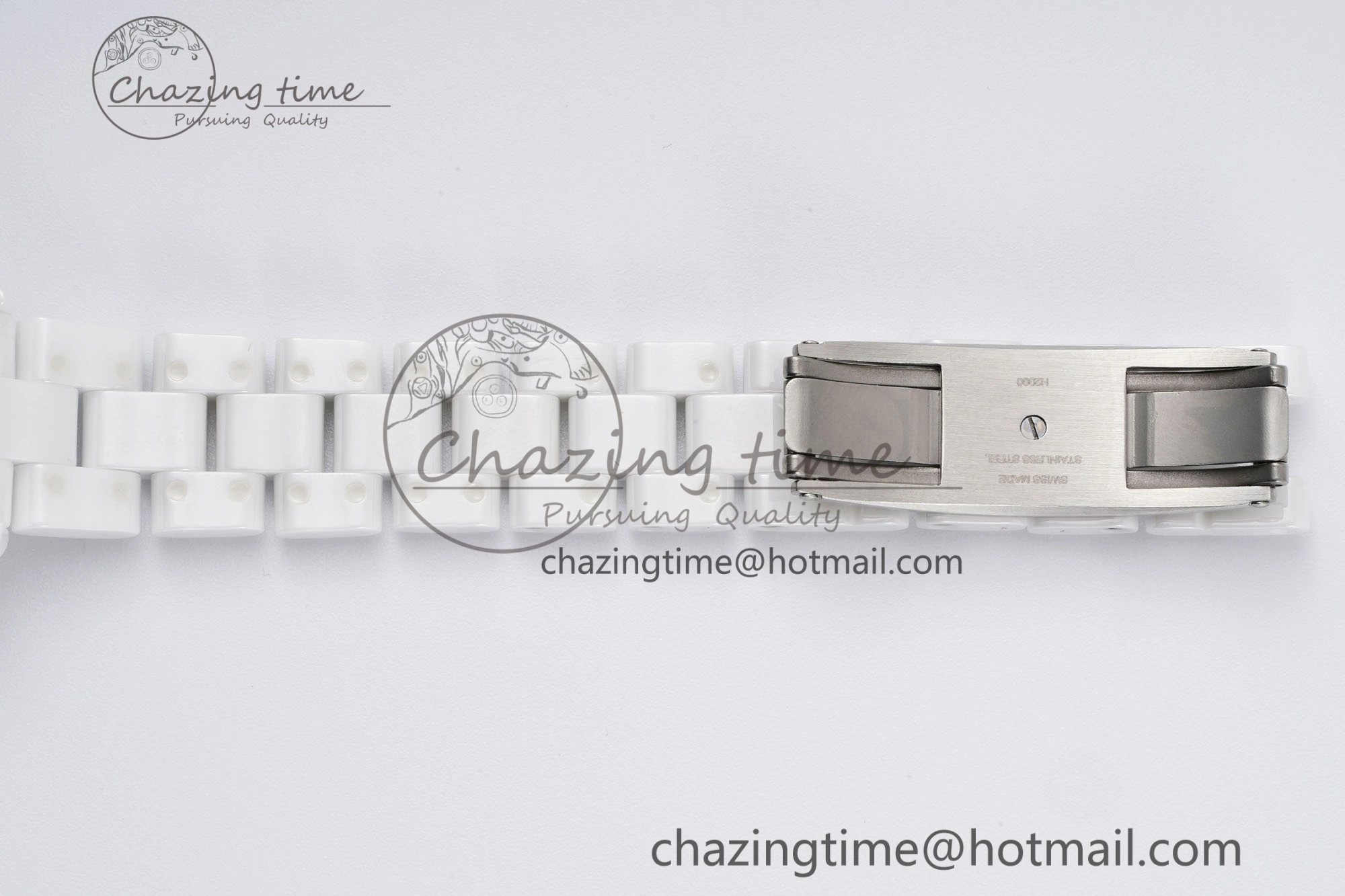 BestValue J13 33mm XF 1:1 Best Edition White Korea Ceramic Pink No Date Diamonds Dial on Bracelet Swiss Quartz 6459