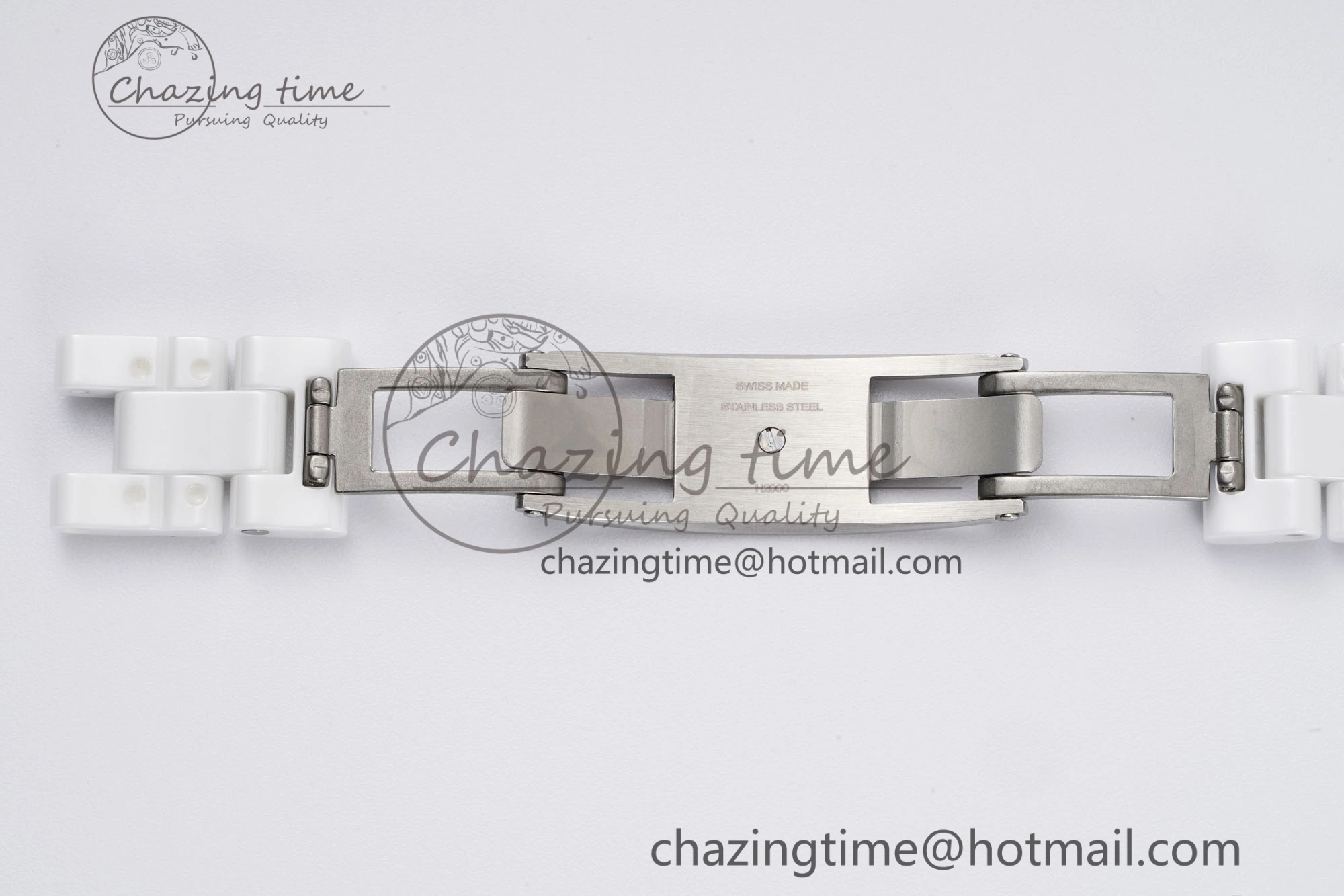 BestValue J13 33mm XF 1:1 Best Edition White Korea Ceramic Pink No Date Diamonds Dial on Bracelet Swiss Quartz 6459