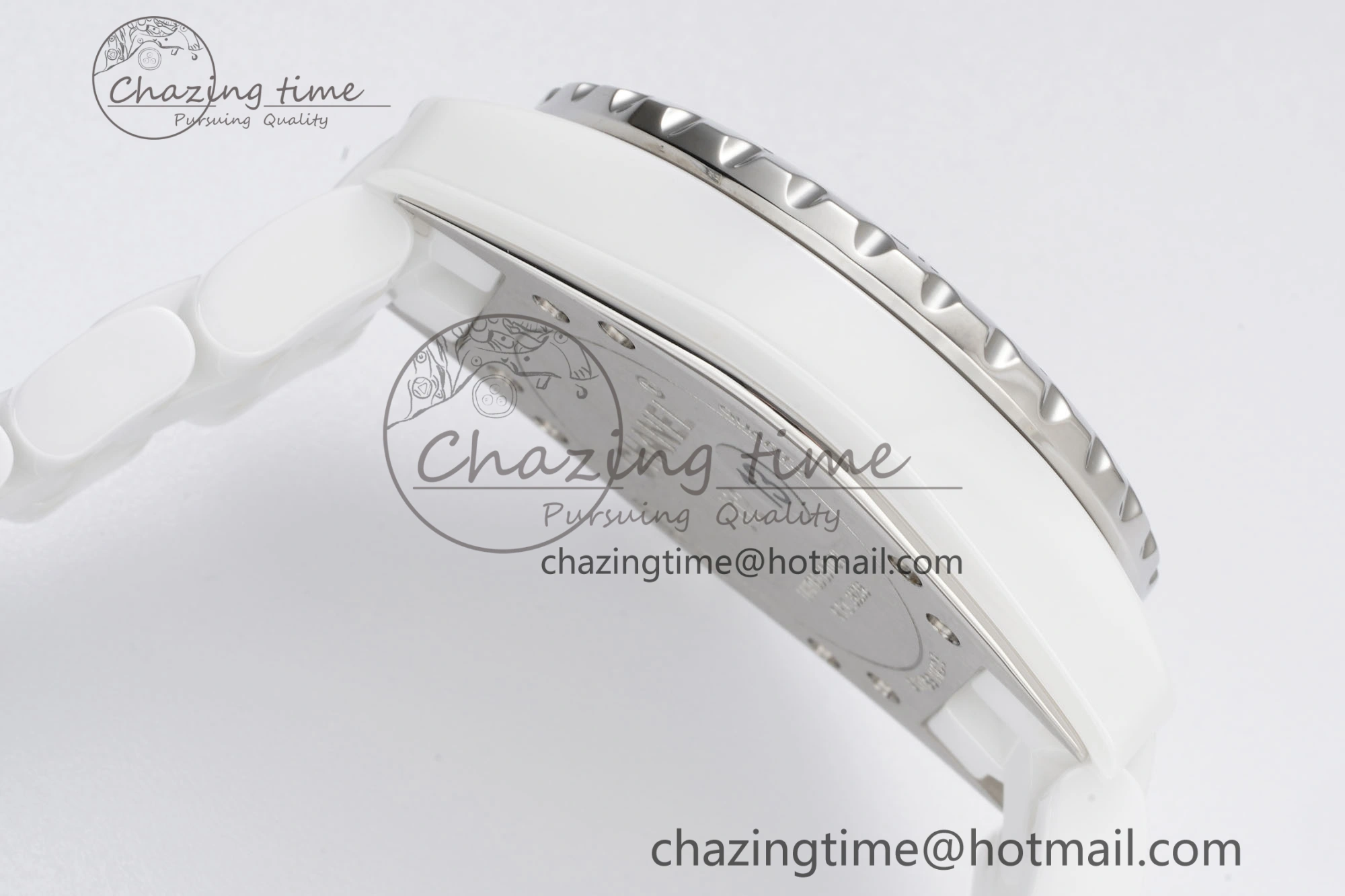 BestValue J13 33mm XF 1:1 Best Edition White Korea Ceramic Pink No Date Diamonds Dial on Bracelet Swiss Quartz 6459
