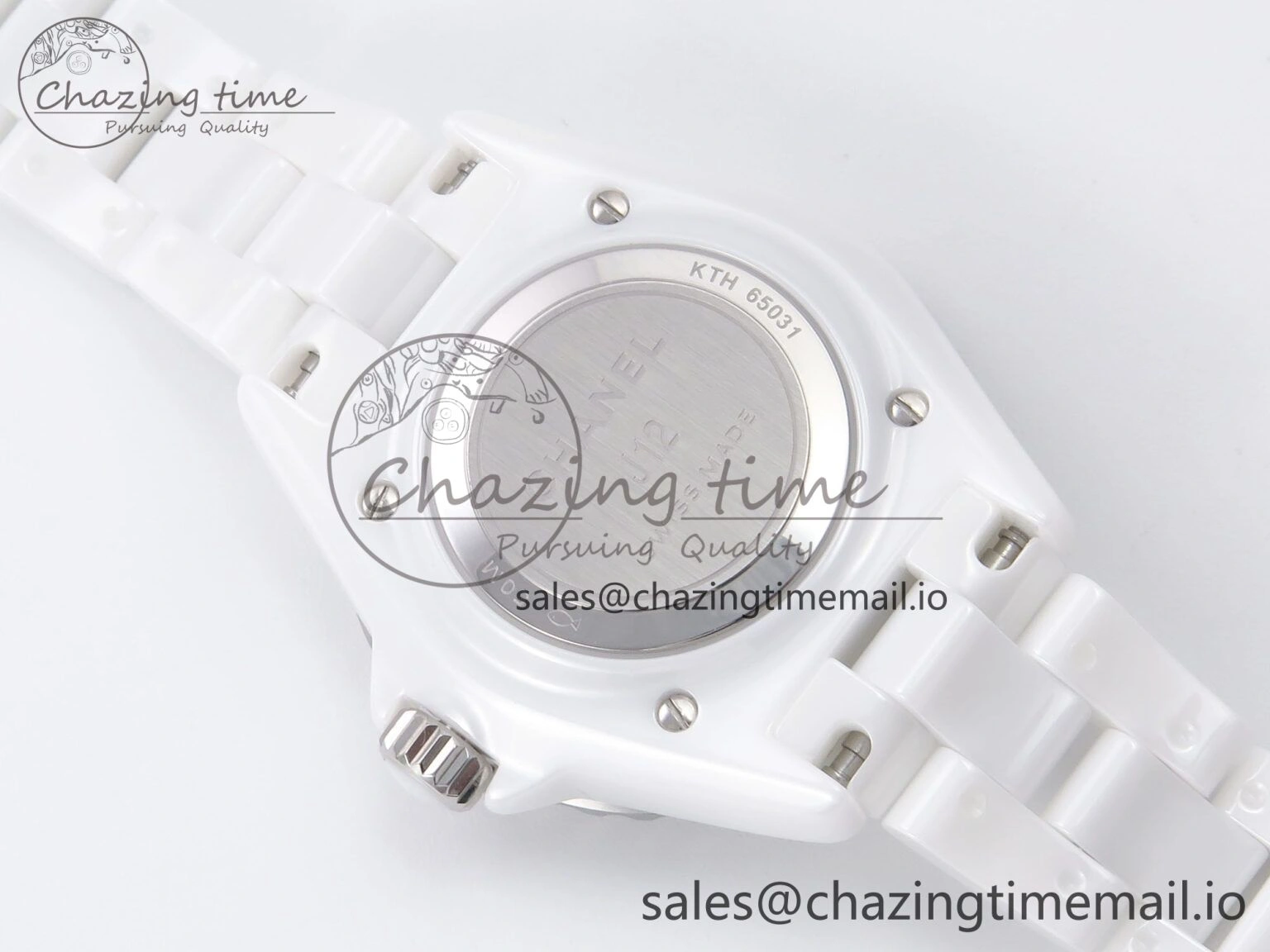 ZeroBulk J13 33mm XF 1:1 Best Edition White Korea Ceramic White Diamonds Dial Diamonds Bezel on Bracelet Swiss Quartz 6453