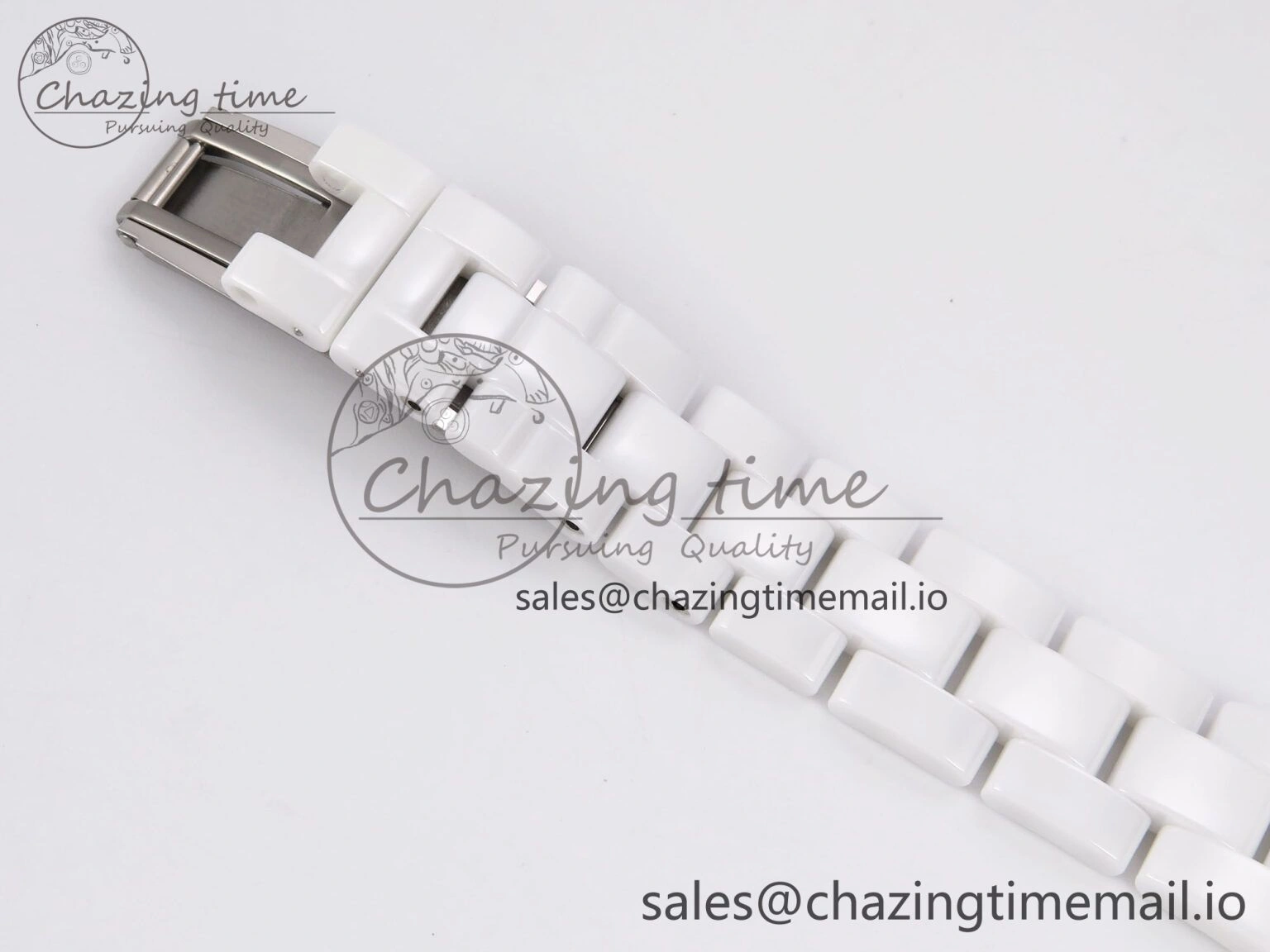 ZeroBulk J13 33mm XF 1:1 Best Edition White Korea Ceramic White Diamonds Dial Diamonds Bezel on Bracelet Swiss Quartz 6453