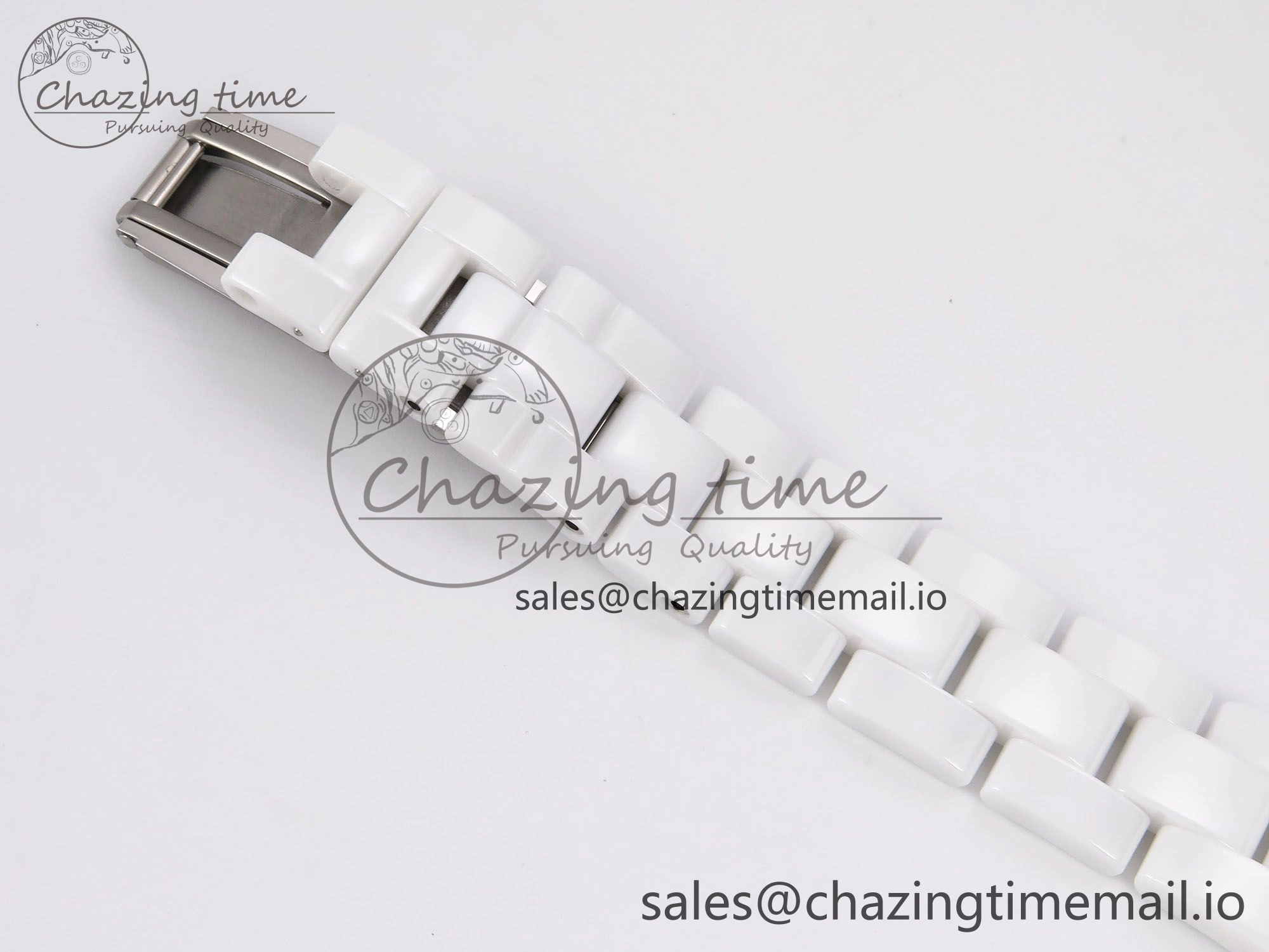 ZeroBulk J13 33mm XF 1:1 Best Edition White Korea Ceramic White Diamonds Dial Diamonds Bezel on Bracelet Swiss Quartz 6453