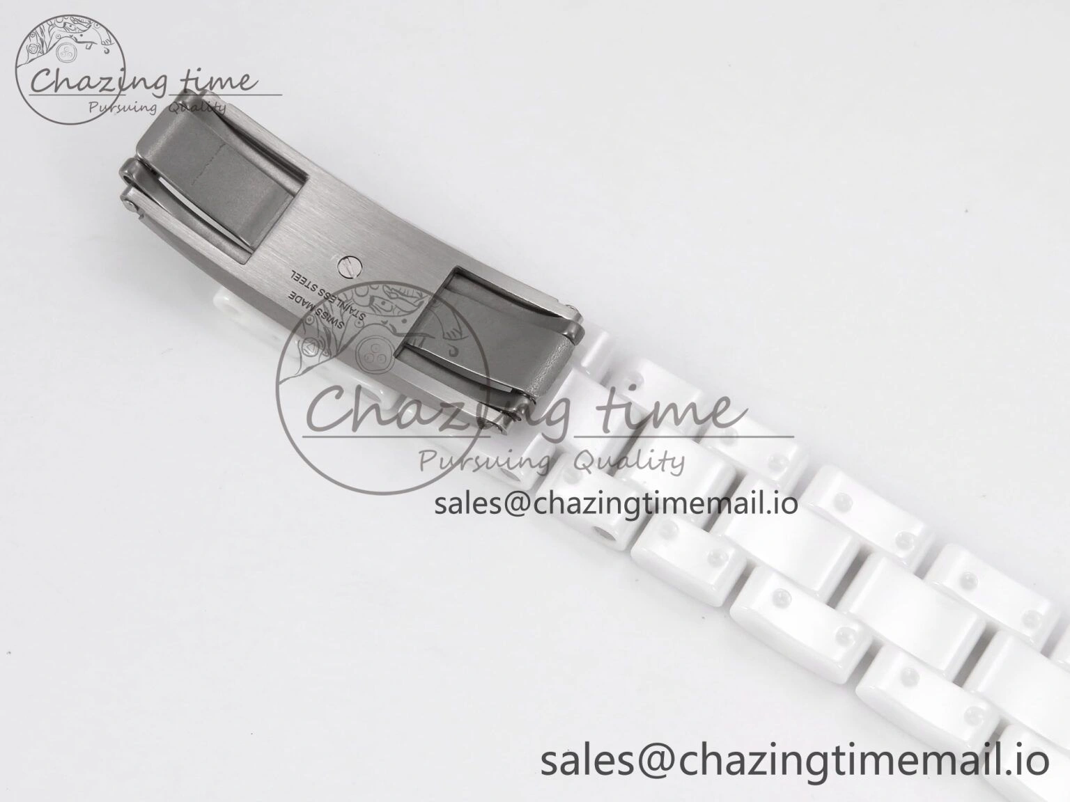 ZeroBulk J13 33mm XF 1:1 Best Edition White Korea Ceramic White Diamonds Dial Diamonds Bezel on Bracelet Swiss Quartz 6453