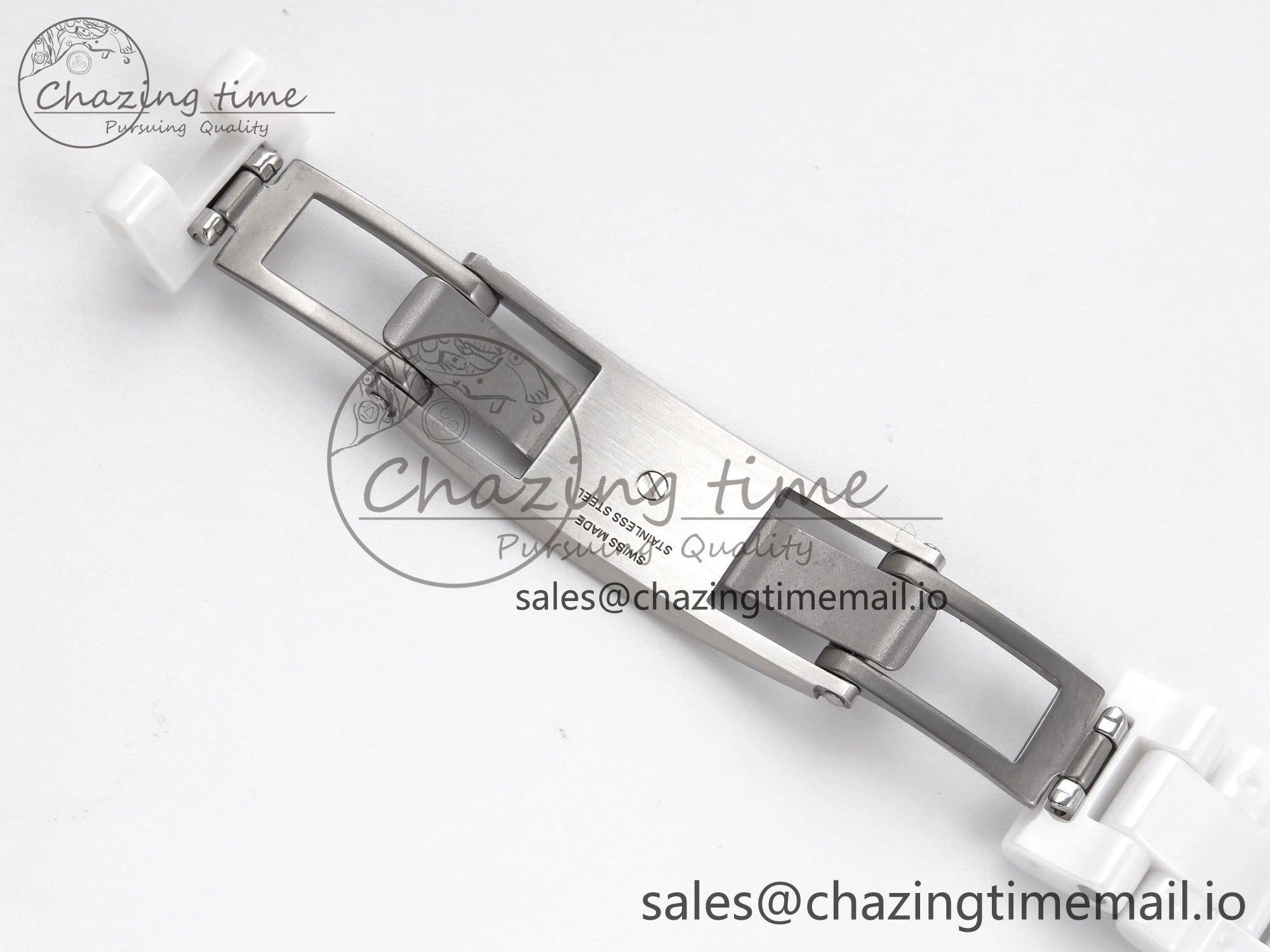 ZeroBulk J13 33mm XF 1:1 Best Edition White Korea Ceramic White Diamonds Dial Diamonds Bezel on Bracelet Swiss Quartz 6453
