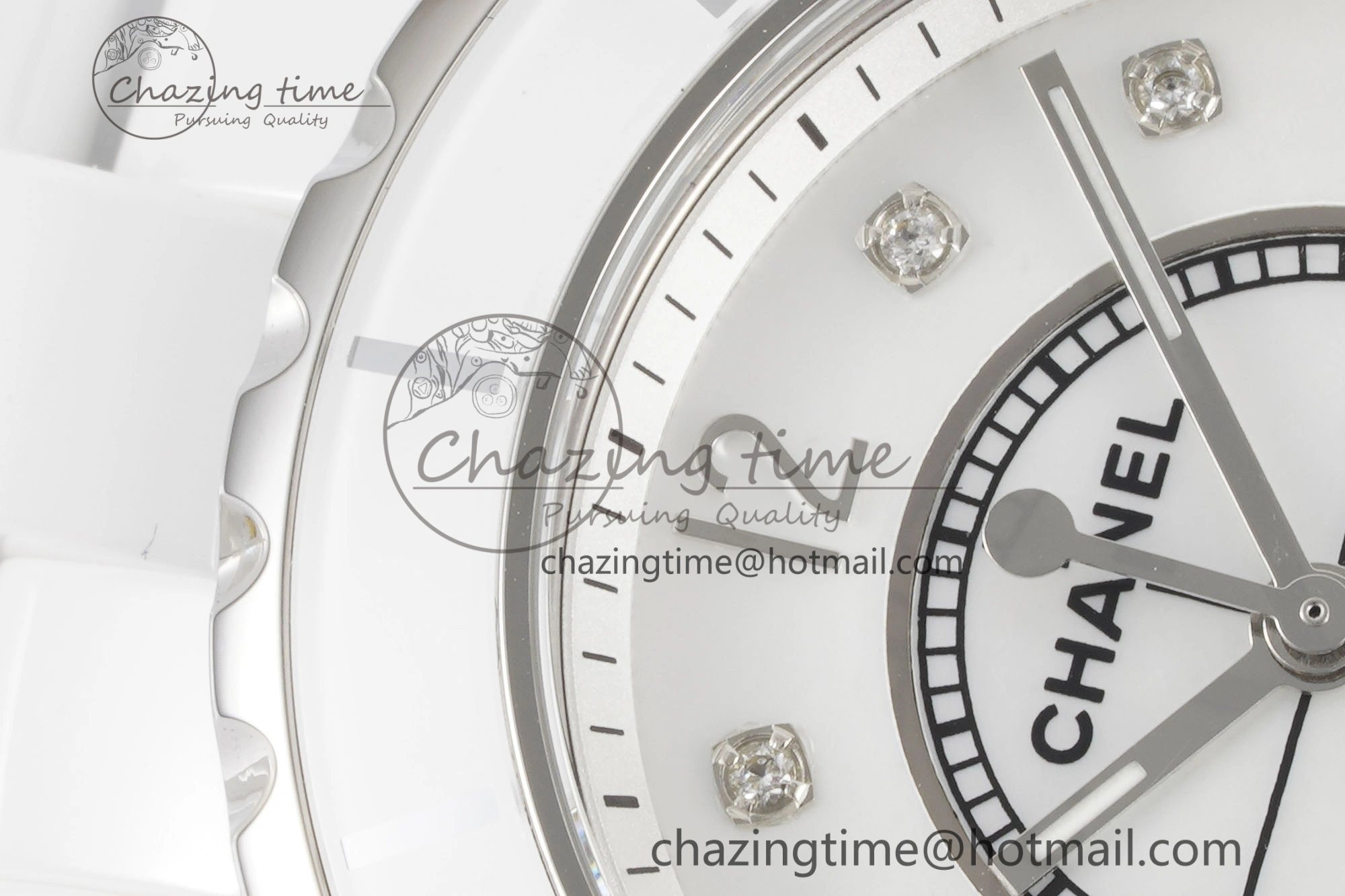 Colorful J13 33mm XF 1:1 Best Edition White Korea Ceramic White No Date Diamonds Dial on Bracelet Swiss Quartz 6462