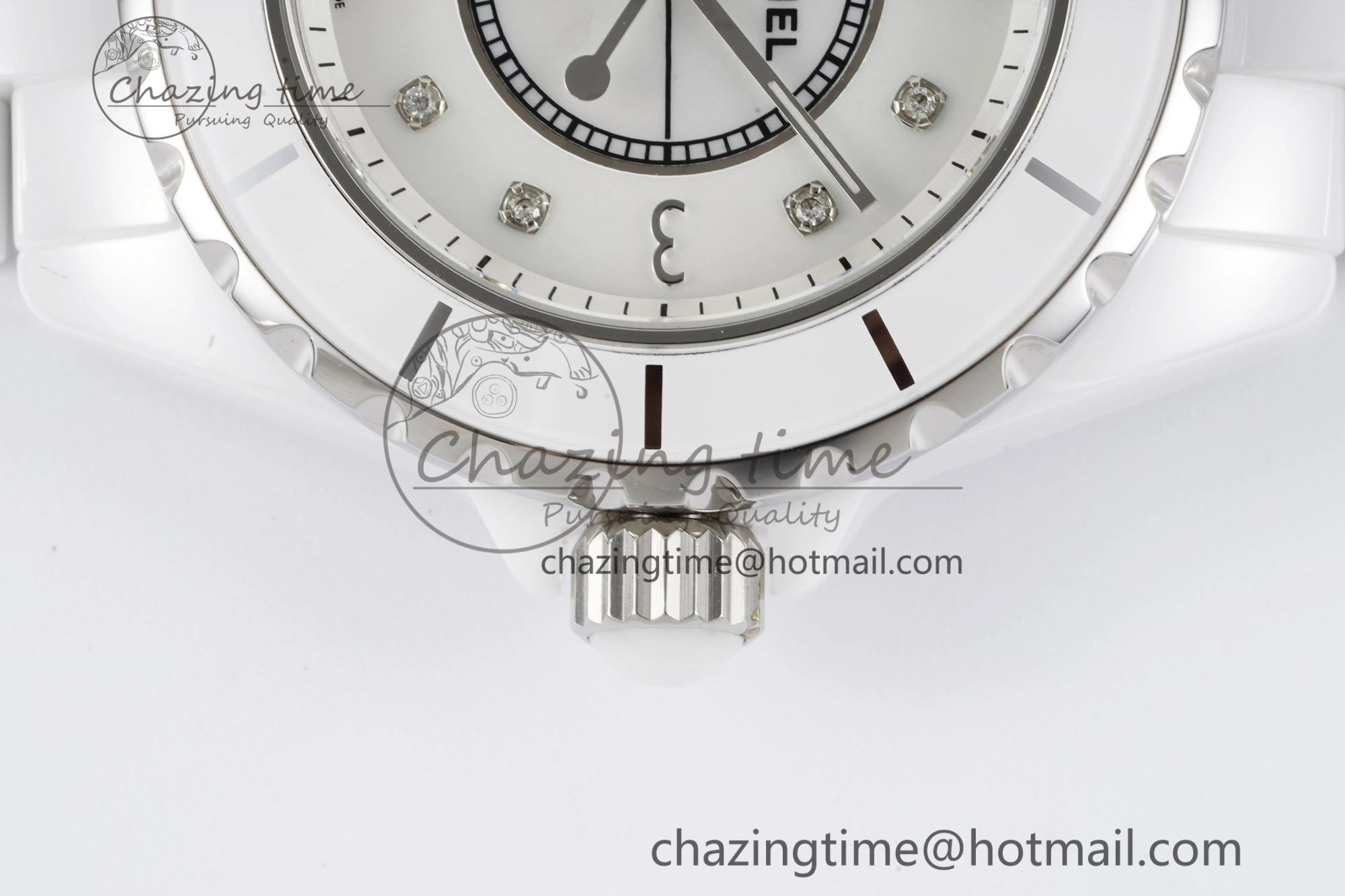 Colorful J13 33mm XF 1:1 Best Edition White Korea Ceramic White No Date Diamonds Dial on Bracelet Swiss Quartz 6462